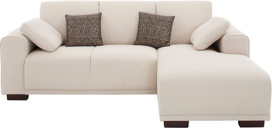 HOME AFFAIRE Ecksofa BORNHOLM incl. 2 Kissen, Stellmaße 234x162 cm L-Form Struktur Natur