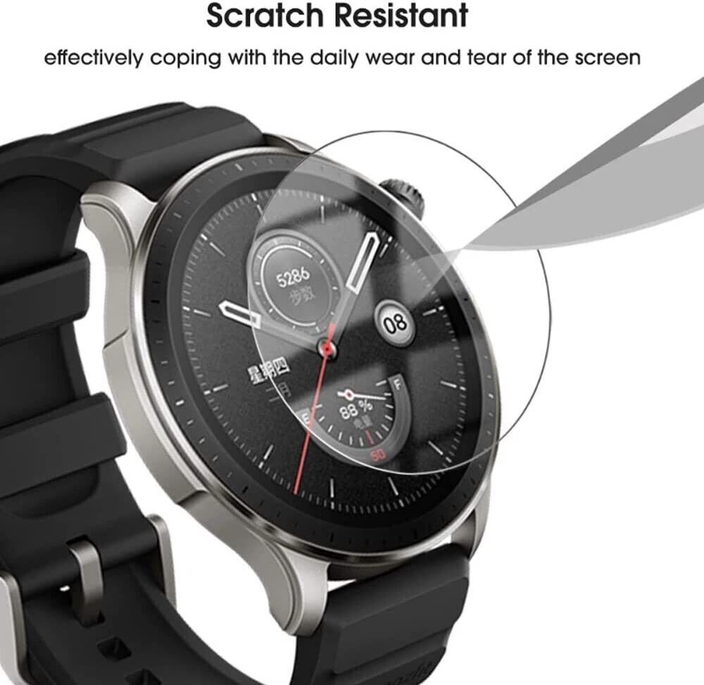 MSM Displayschutzglas 3X Hartglas Glasfolie für Amazfit GTR 4 Panzerfolie Display