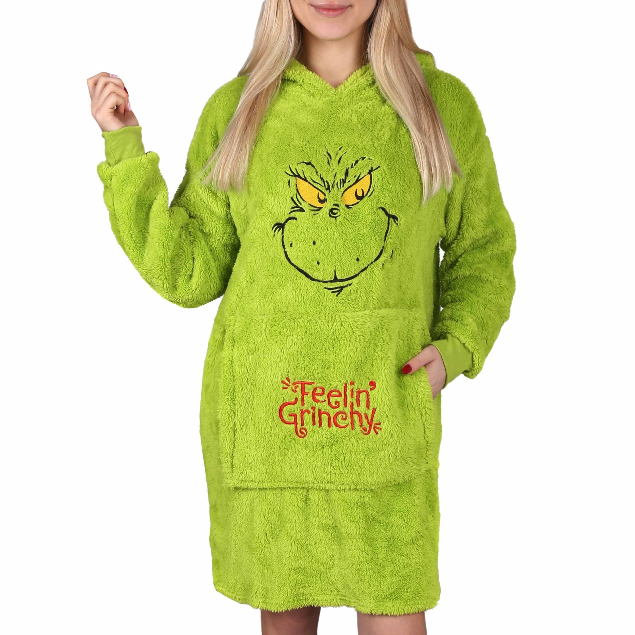 Sarcia.eu Damenbademantel Grinch Weihnachtssweatshirt, Oversize-Snuddie mit günstig online kaufen