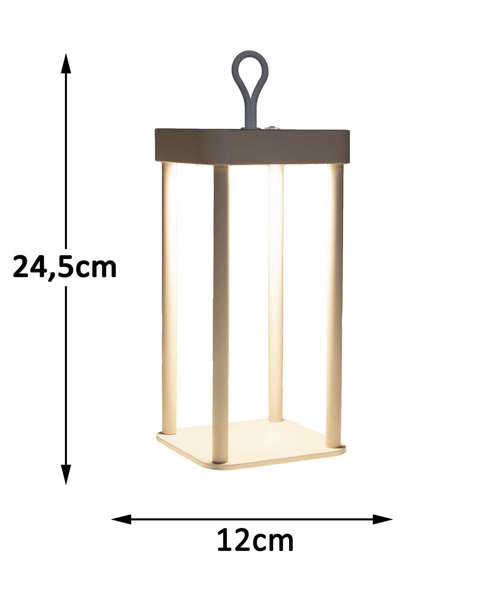 Coen Bakker Deco BV LED Außen-Tischleuchte Touch Tischlampe dimmbar mit Akku, In-/Outdoor, Touch-Funktion, LED fest verbaut, Kaltweiß, Warmweiß, Tageslichtweiß – Bild 3 von 5