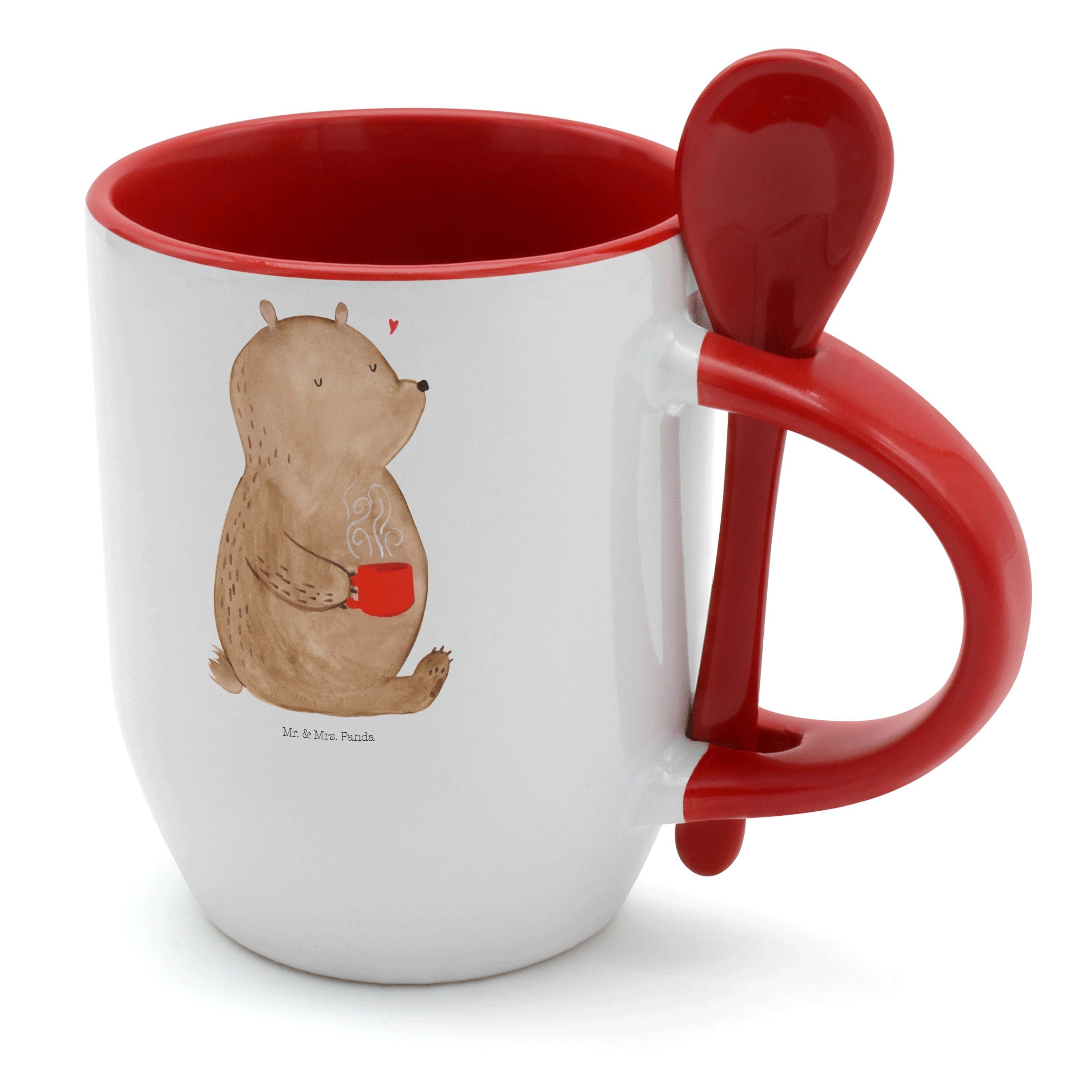 Mr. & Mrs. Panda Tasse Bär Kaffee - Weiß - Geschenk, Teddy, Tasse, Kaffeetasse, Tasse mit Sp, Keramik