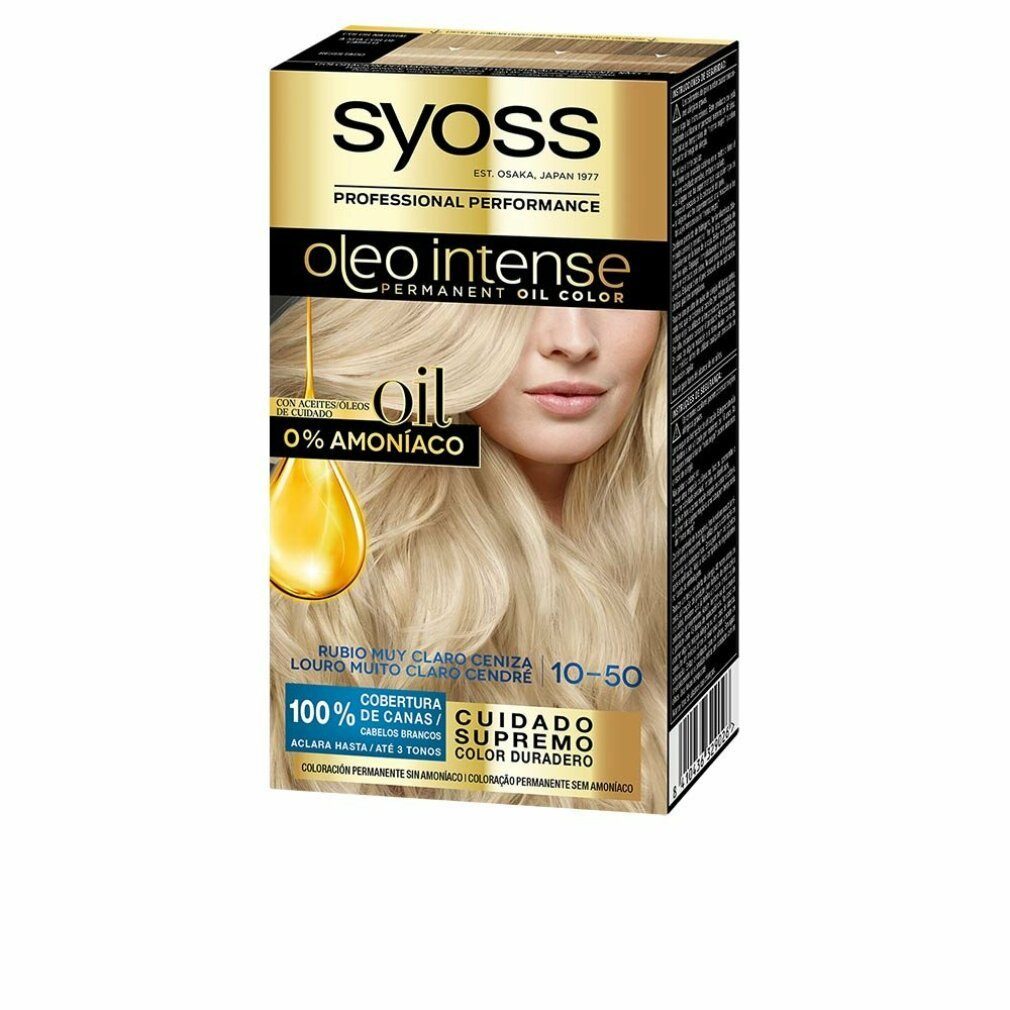 Syoss Mascara Oleo Intense Permanent Hair Color 10-50 Light Ash Blonde