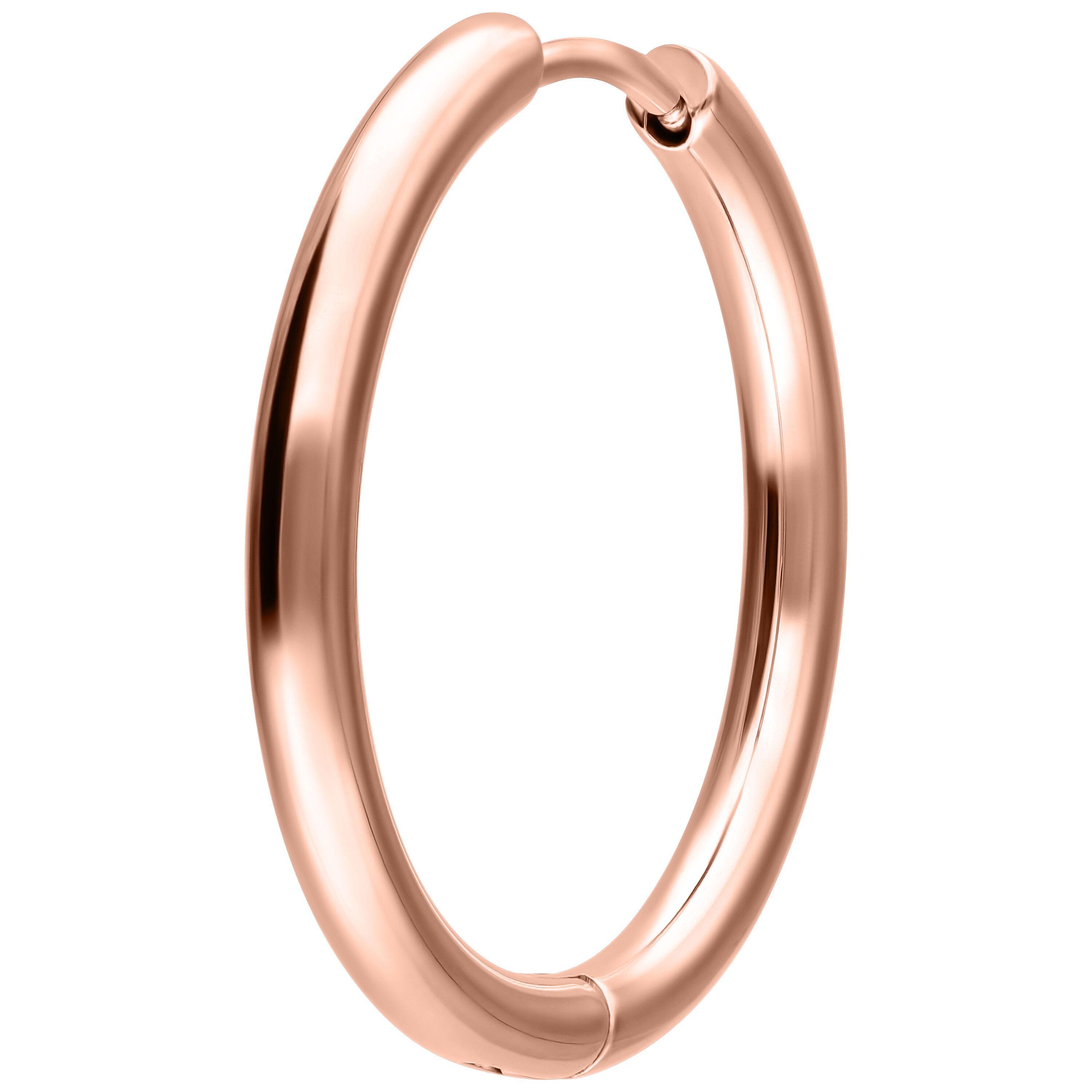 Wildcat Paar Ohrhänger Little Hoops - Roségold, 20,0 mm, Chirurgenstahl 316L - wasserfest, langlebig, hautverträglich – Bild 3 von 5