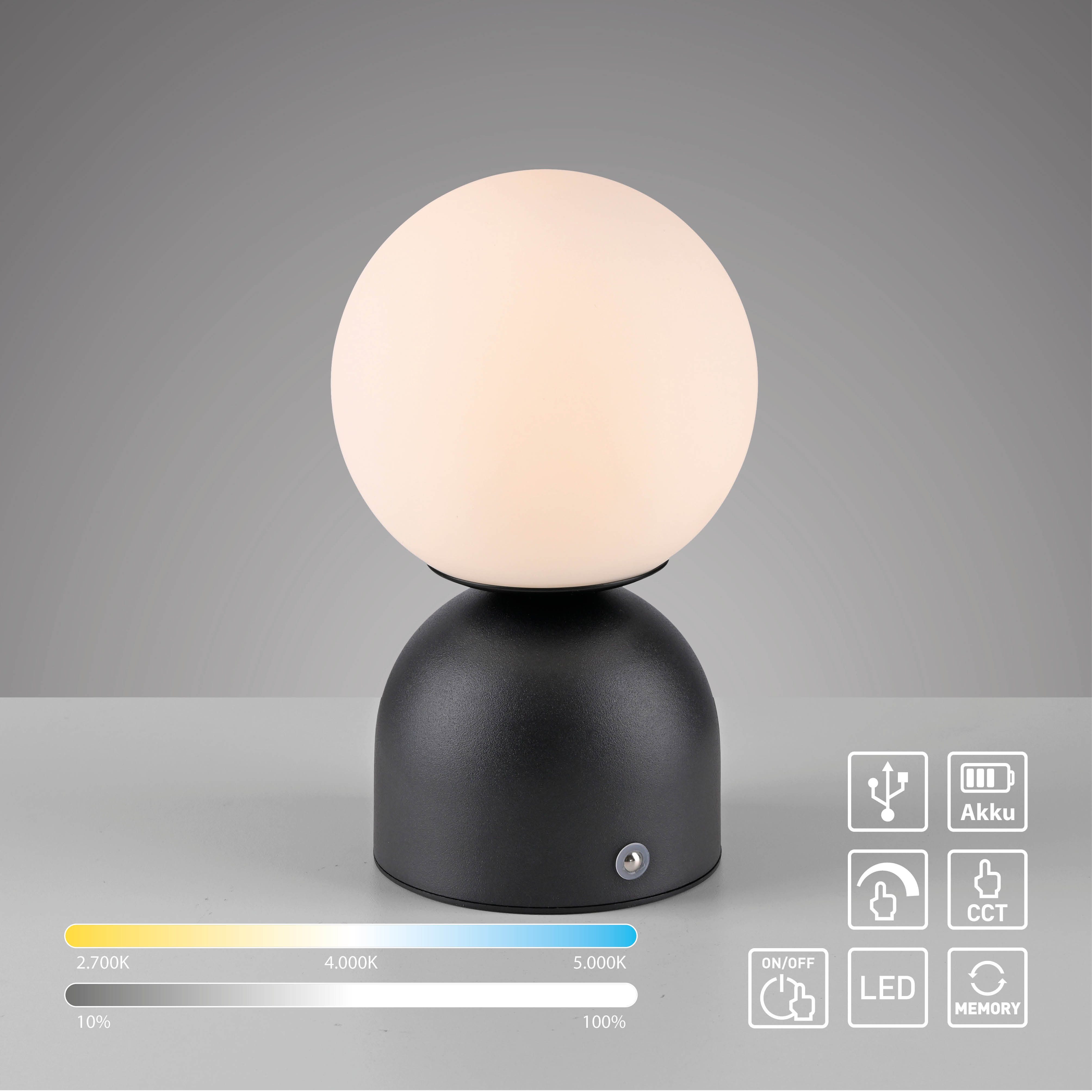 SCHÖNER WOHNEN-Kollektion LED Tischleuchte RUDI, Farbsteuerung, LED fest integriert, warmweiß - kaltweiß, SCHÖNER WOHNEN Kollektion, CCT 3000-6000K, Touchdimmer – Bild 5 von 5