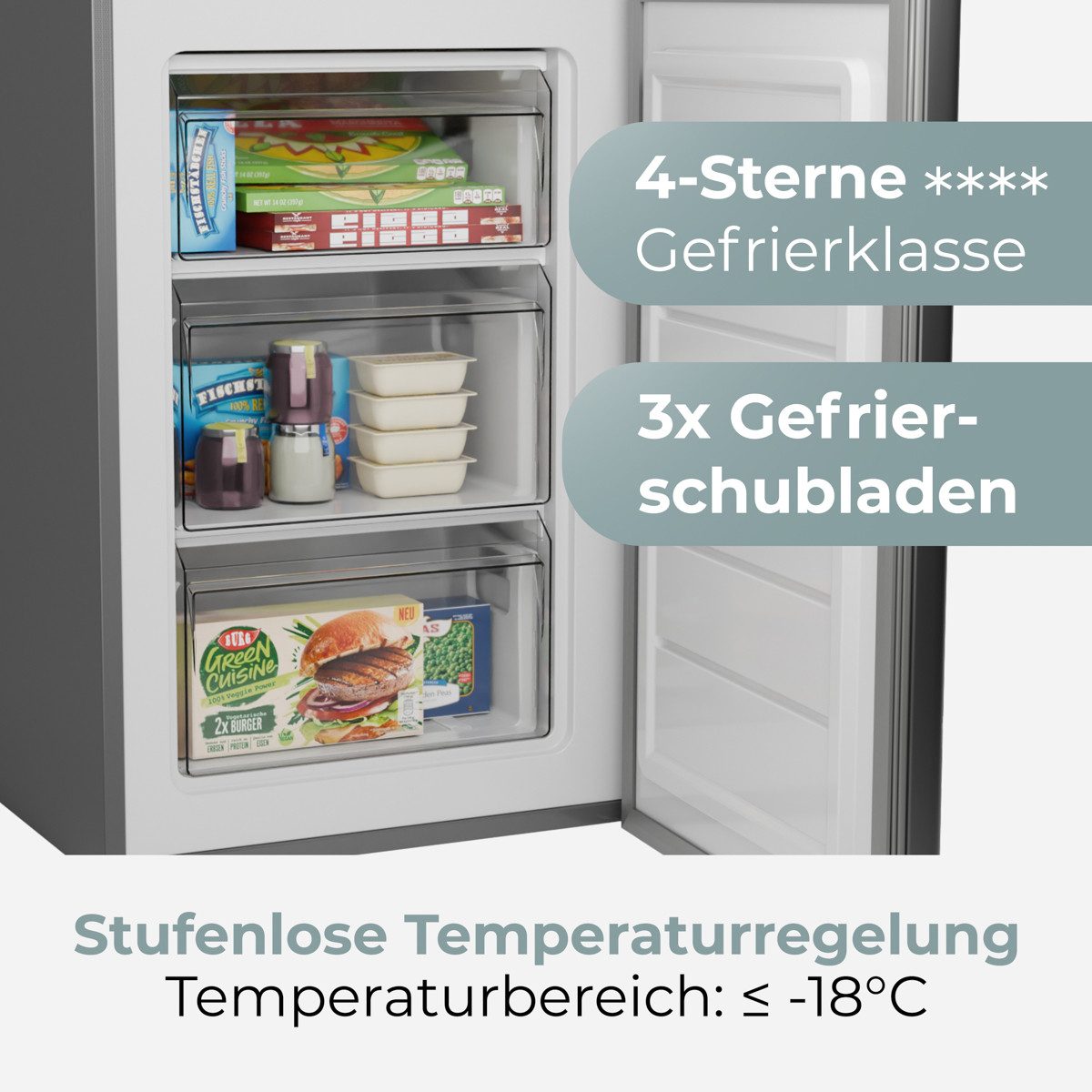 CLATRONIC Gefrierschrank GS 102, 85 cm hoch, 55 cm breit, Gefrierschrank klein, Energieklasse C, 85cm