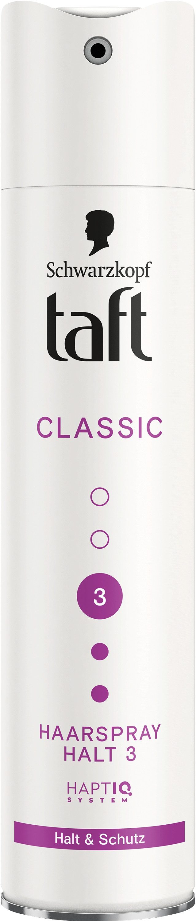 Taft Haarspray Classic Halt & Schutz, Vegan, 250ml, 1-tlg., HaptIQ System