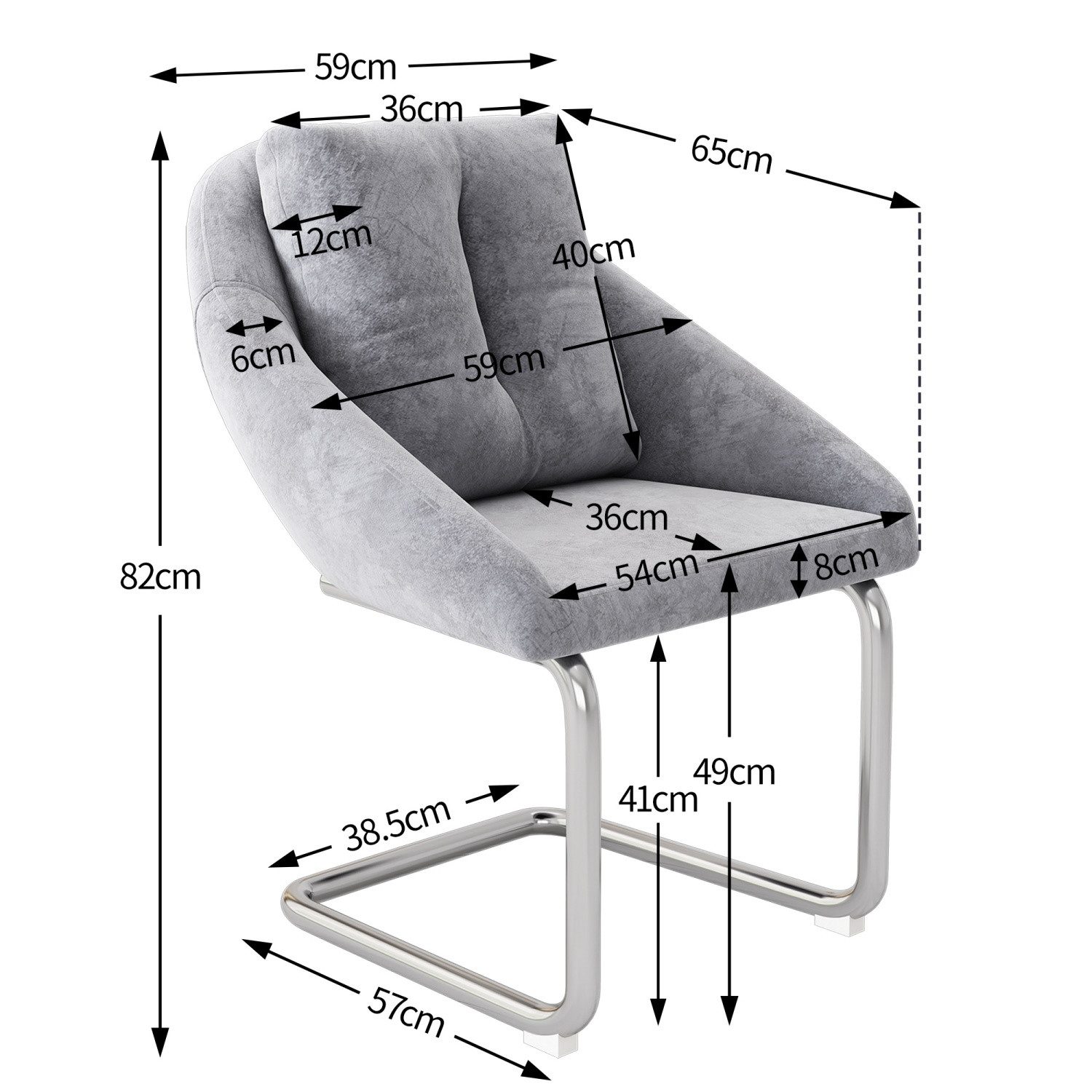 ANYSUN Esszimmerstuhl Bürostuhl,Esszimmerstuhl aus Samt,mit Kissen, ( 2/4/6-Set )  (2 St), Für Wohnzimmer Und Schlafzimmer,Gewölbte Stützbeine