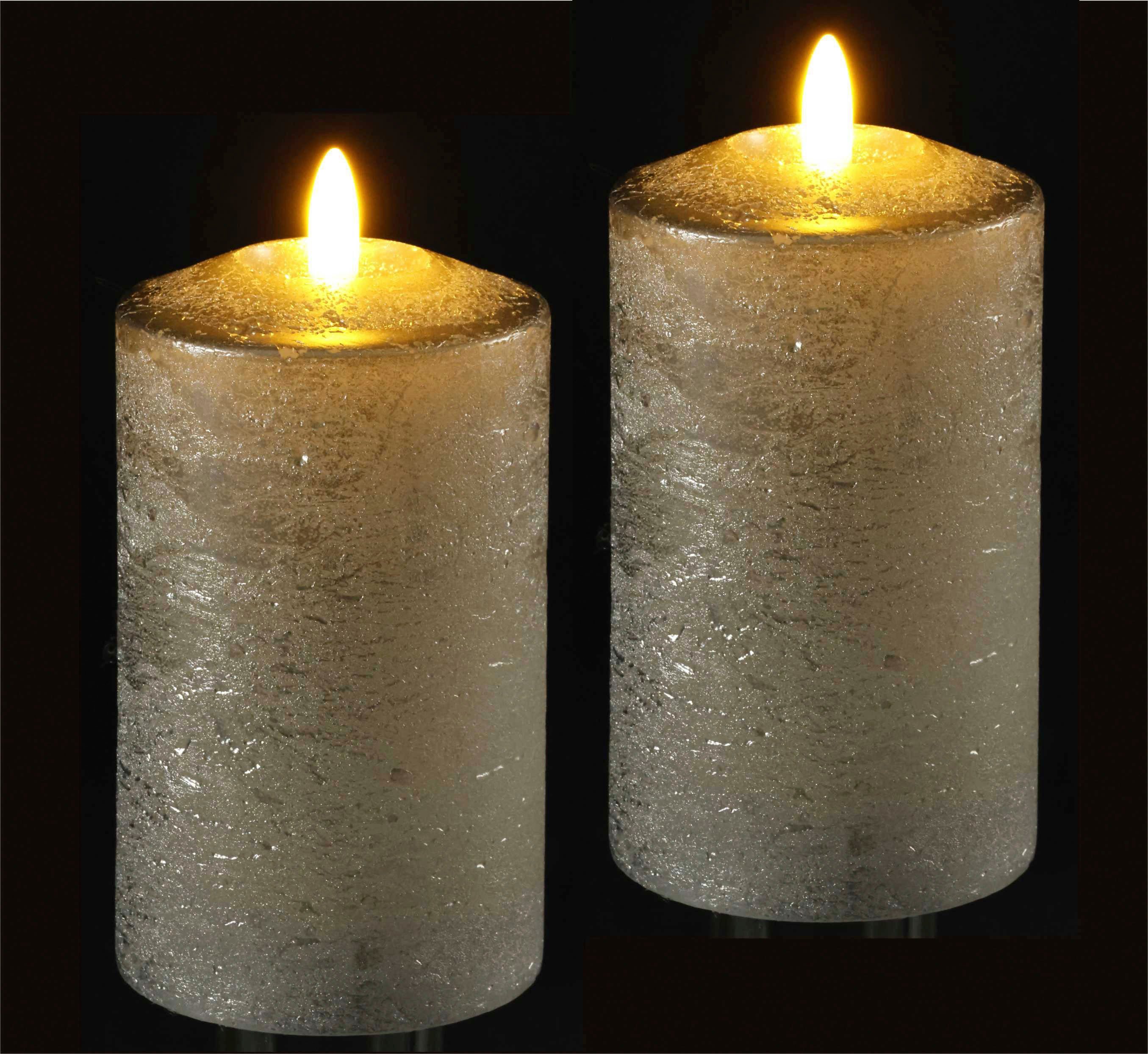 I.GE.A. LED-Kerze Batteriebetriebene LED-Kerzen aus Echtwachs, Höhe ca. 12, günstig online kaufen