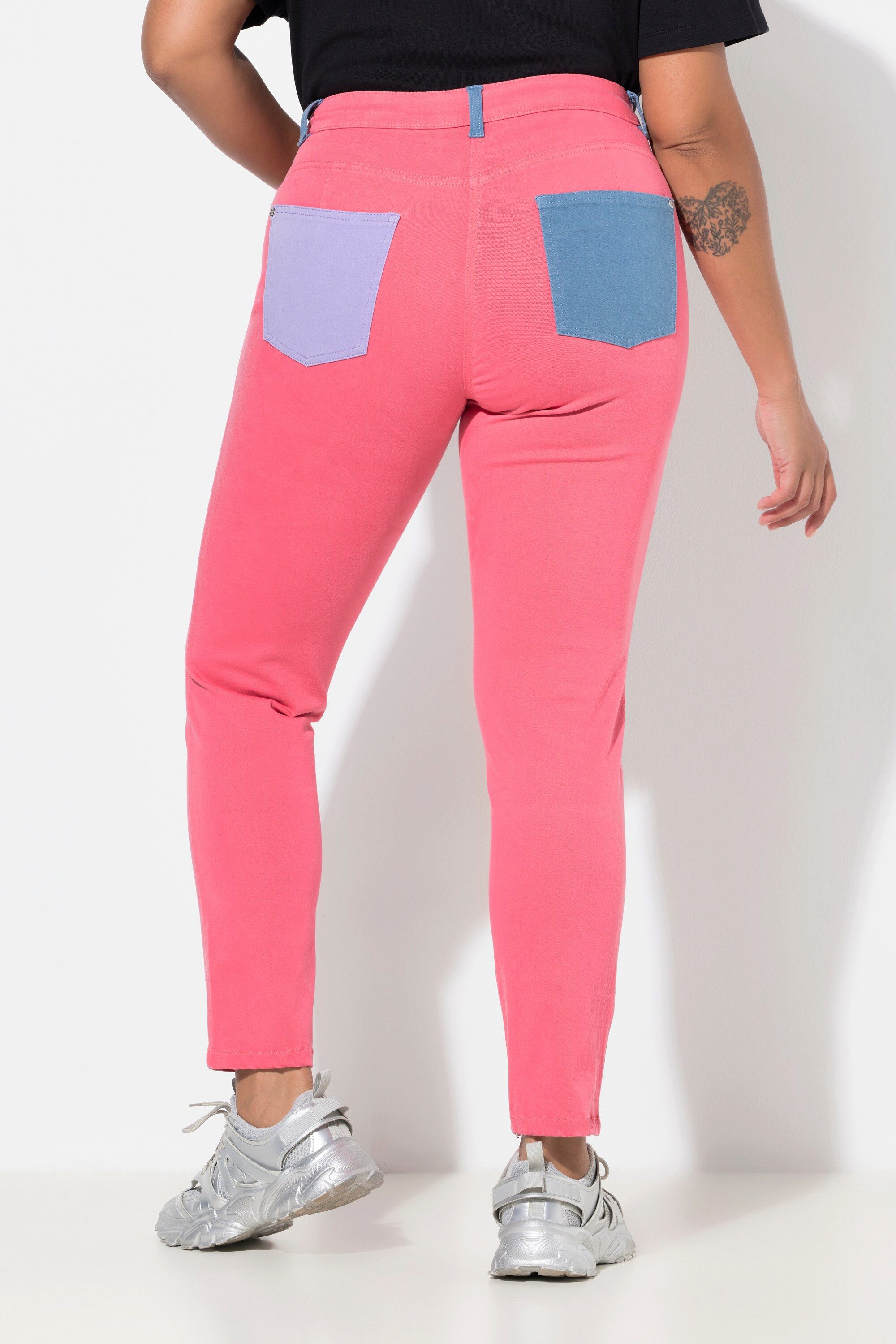 Angel of Style Röhrenjeans Jeans Emma Slim Fit farbige Gesäßtaschen 5-Pocket