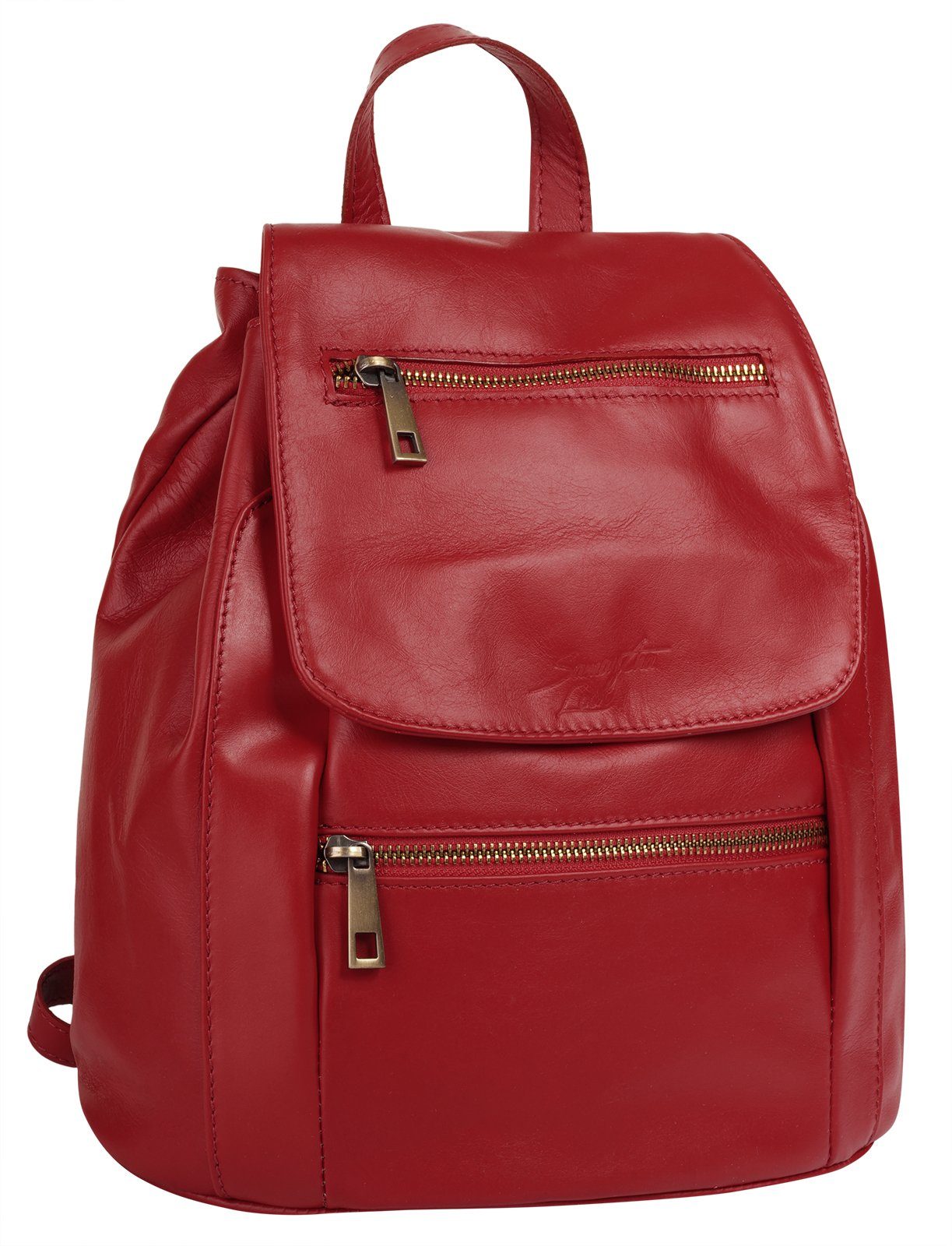 Samantha Look Cityrucksack, echt Leder, Made in Italy