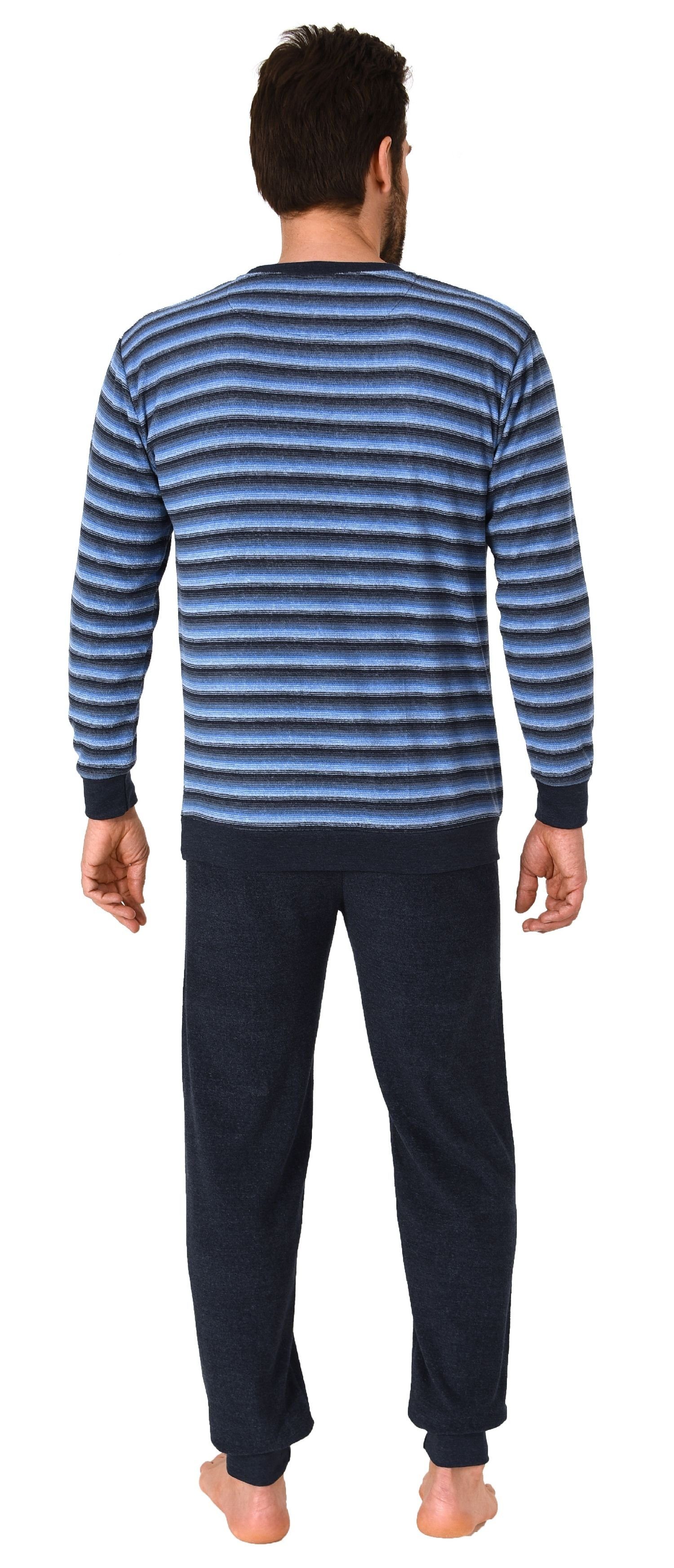 Trend by Normann Pyjama Herren Frottee Schlafanzug mit Bündchen - auch in Übergrößen