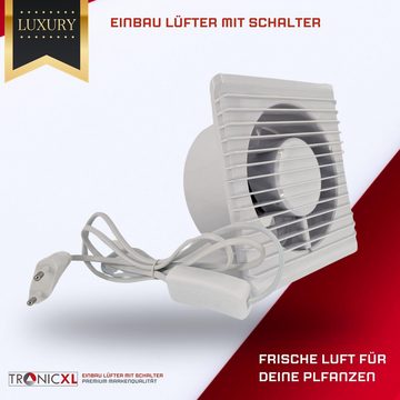 TronicXL Radialventilator 125mm Abluft Zuluft Grow Lüfter Ventilator Für Grow Box Zelt Schrank