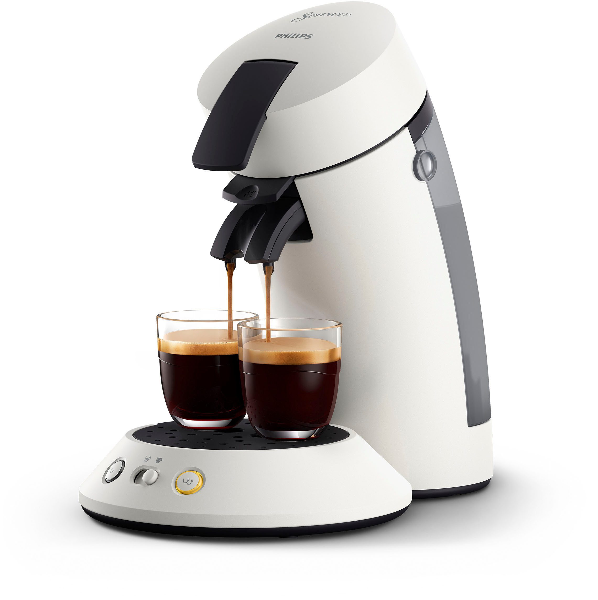 Philips Senseo Kaffeepadmaschine Original Plus CSA210/10, mit zwei Kaffee-Einstellungen, aus 28% rec. Plastik