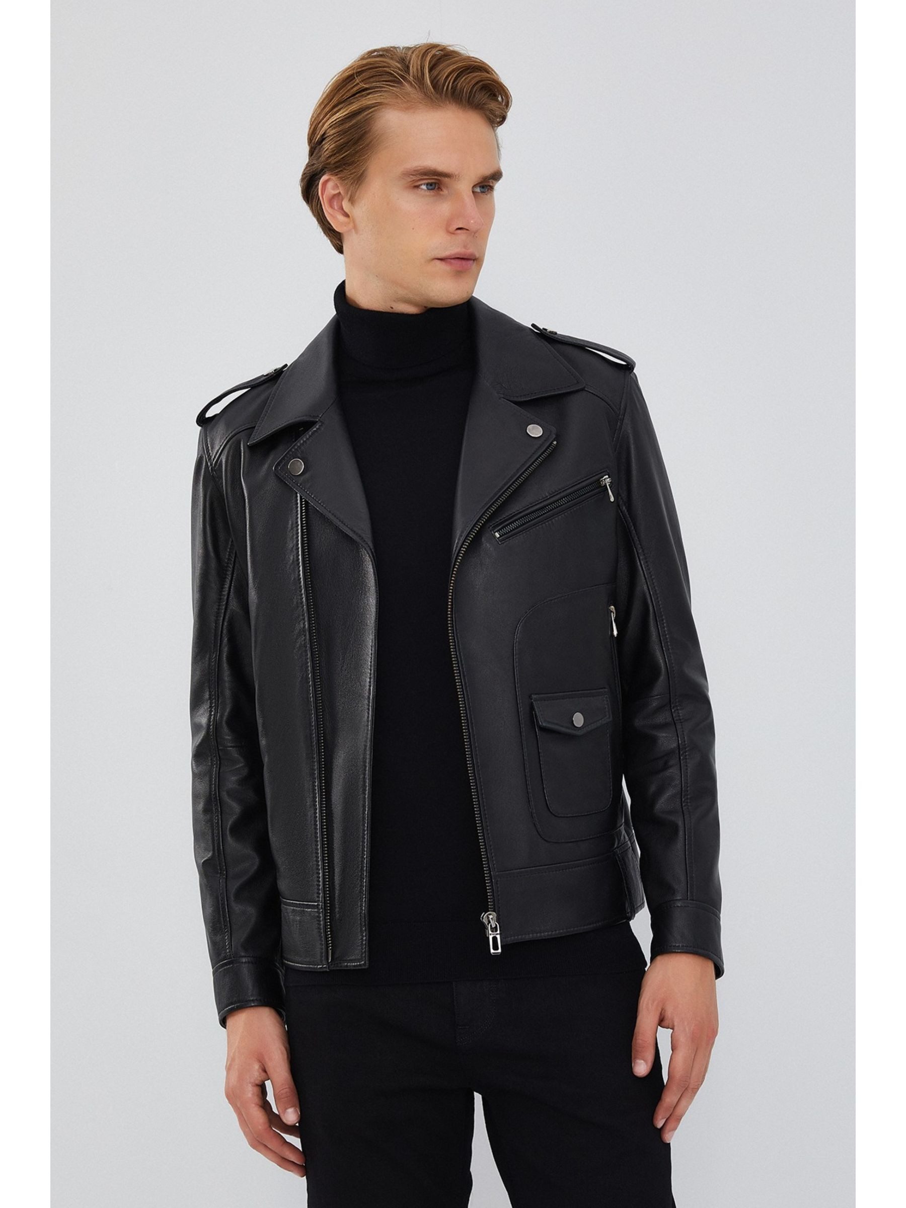 Derimod Lederjacke Carter Biker-Lederjacke