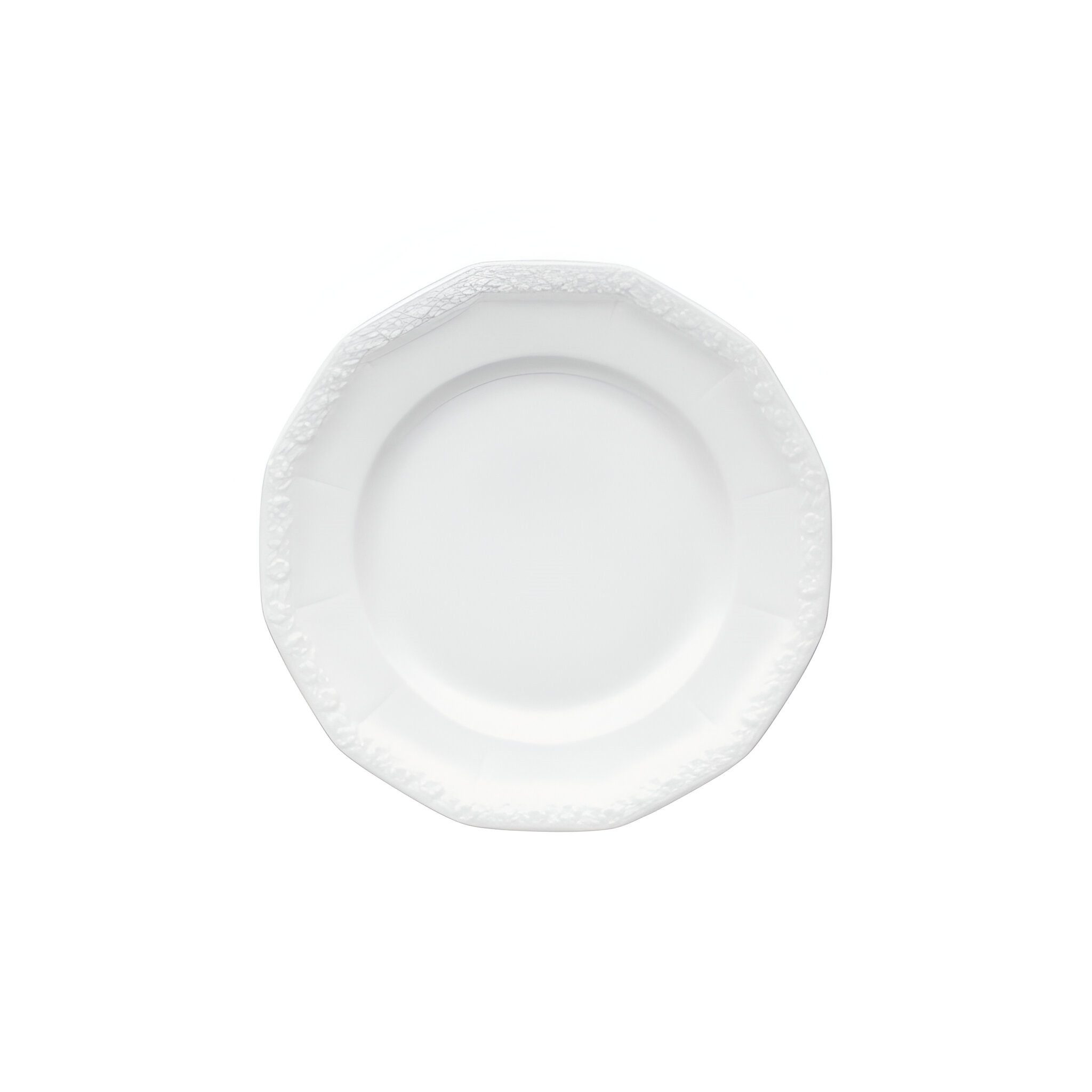 Rosenthal Frühstücksteller Frühstücksteller 19 cm - Rosenthal Maria Weiss, Lebensmittelkontaktsicher + Mikrowellengeeignet + Spülmaschinenfest