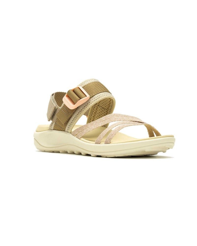 District 4 Backstrap (aus Vollnarbenleder) khaki/beige Damen Sandale
