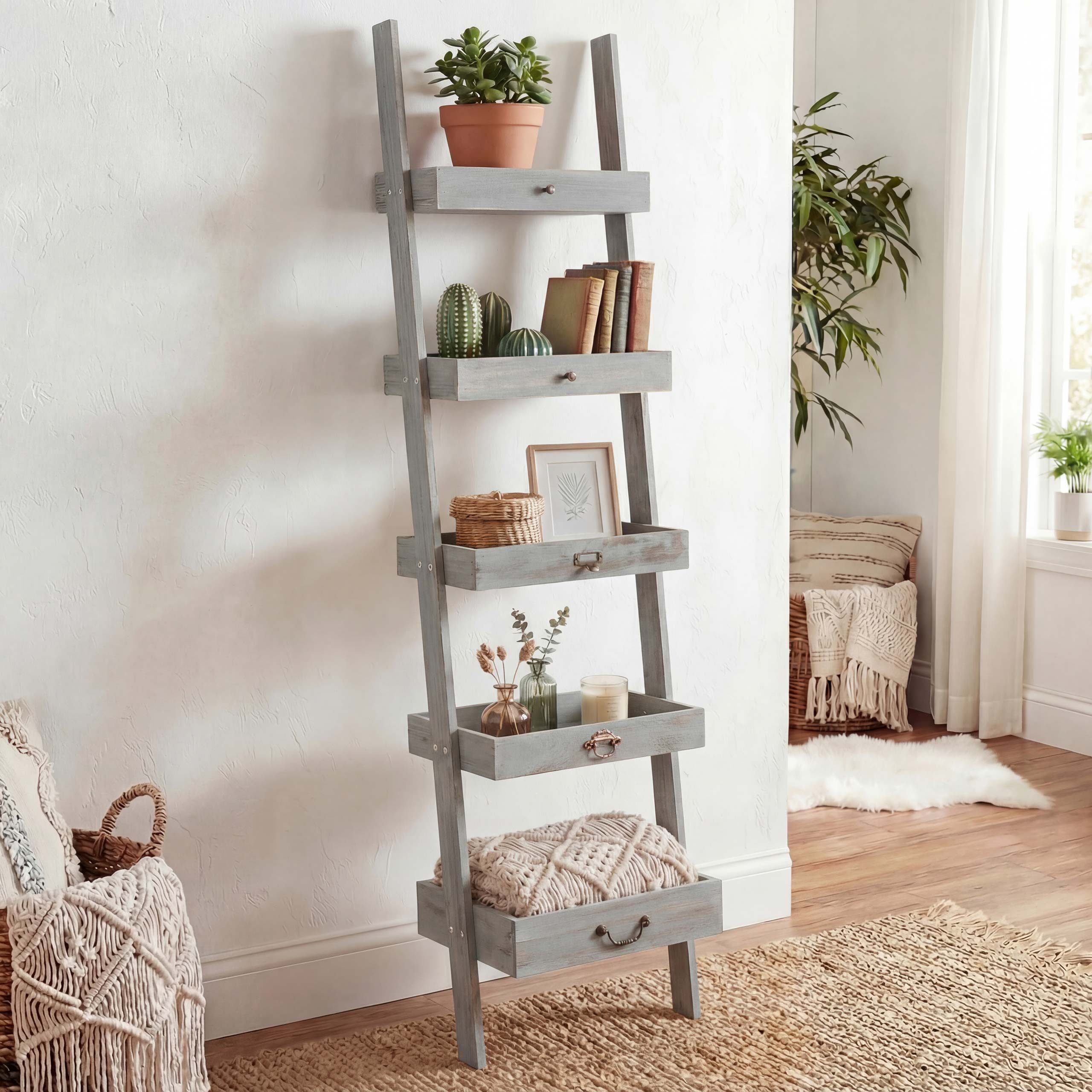 MCW Standregal T69, Hochwertige Verarbeitung, Stabil, 5 Ablagen in Schubladenoptik