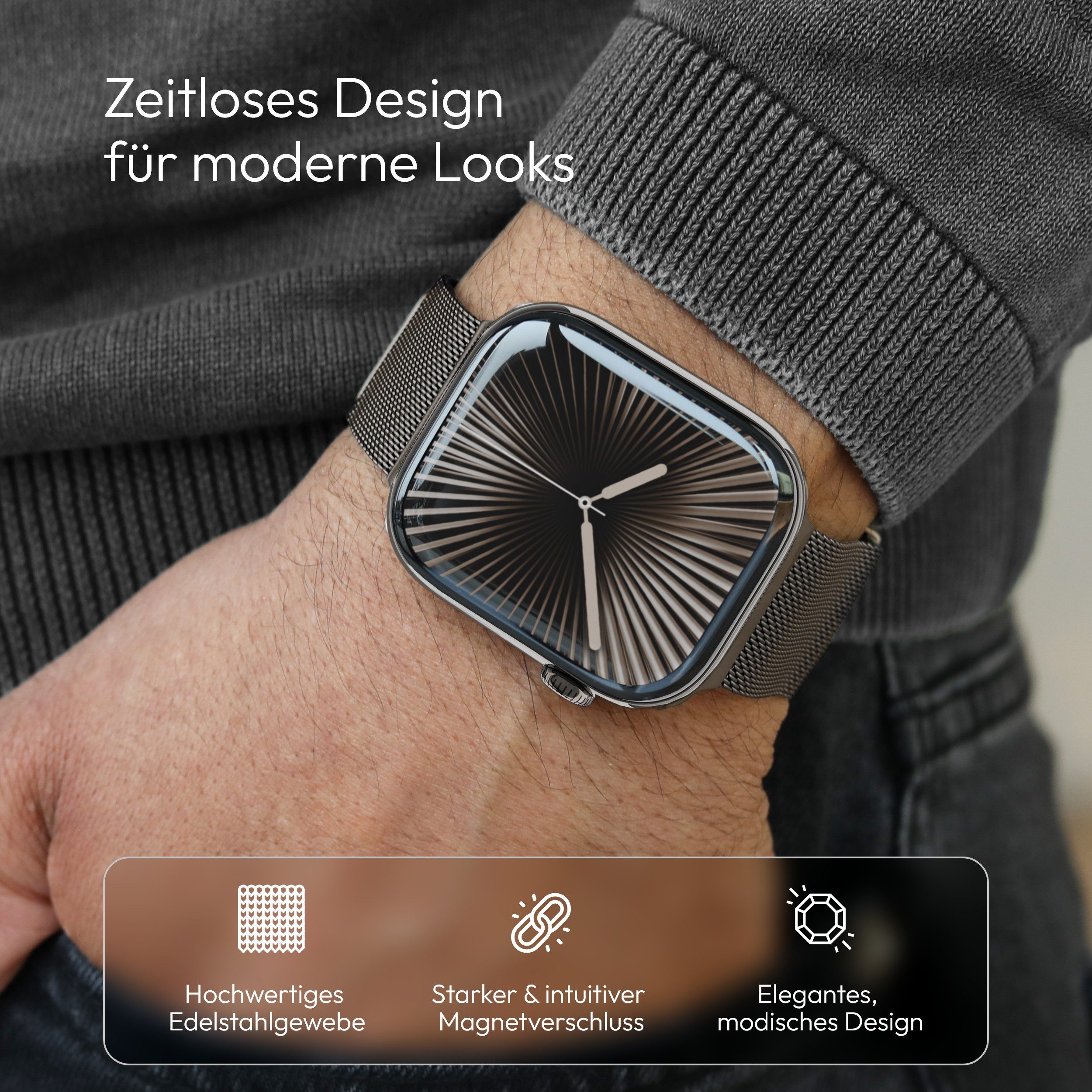 VONMÄHLEN Smartwatch-Armband Milanese Loop 2 günstig online kaufen