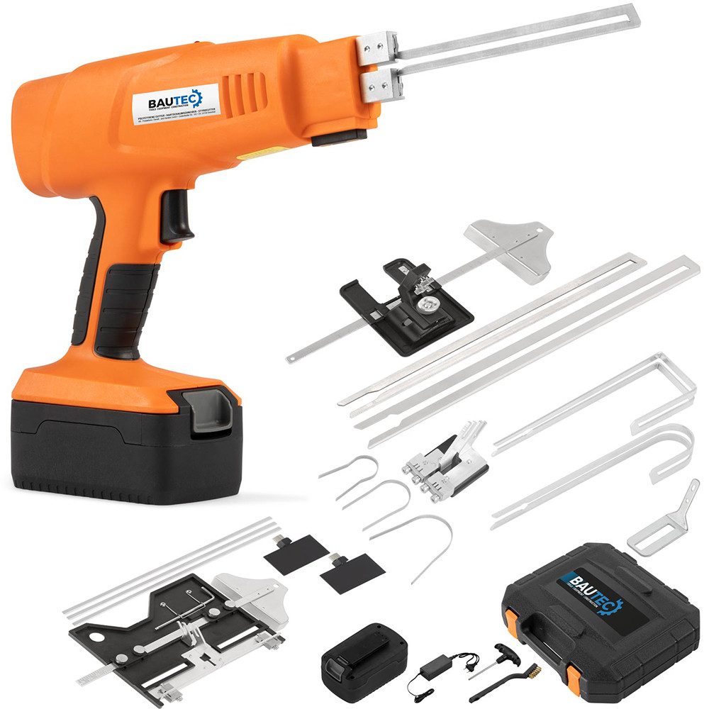 Heißdrahtschneider Akku-Styrocutter 200W » Set 10 » 2 Akkus » inkl. Zubehör + Koffer