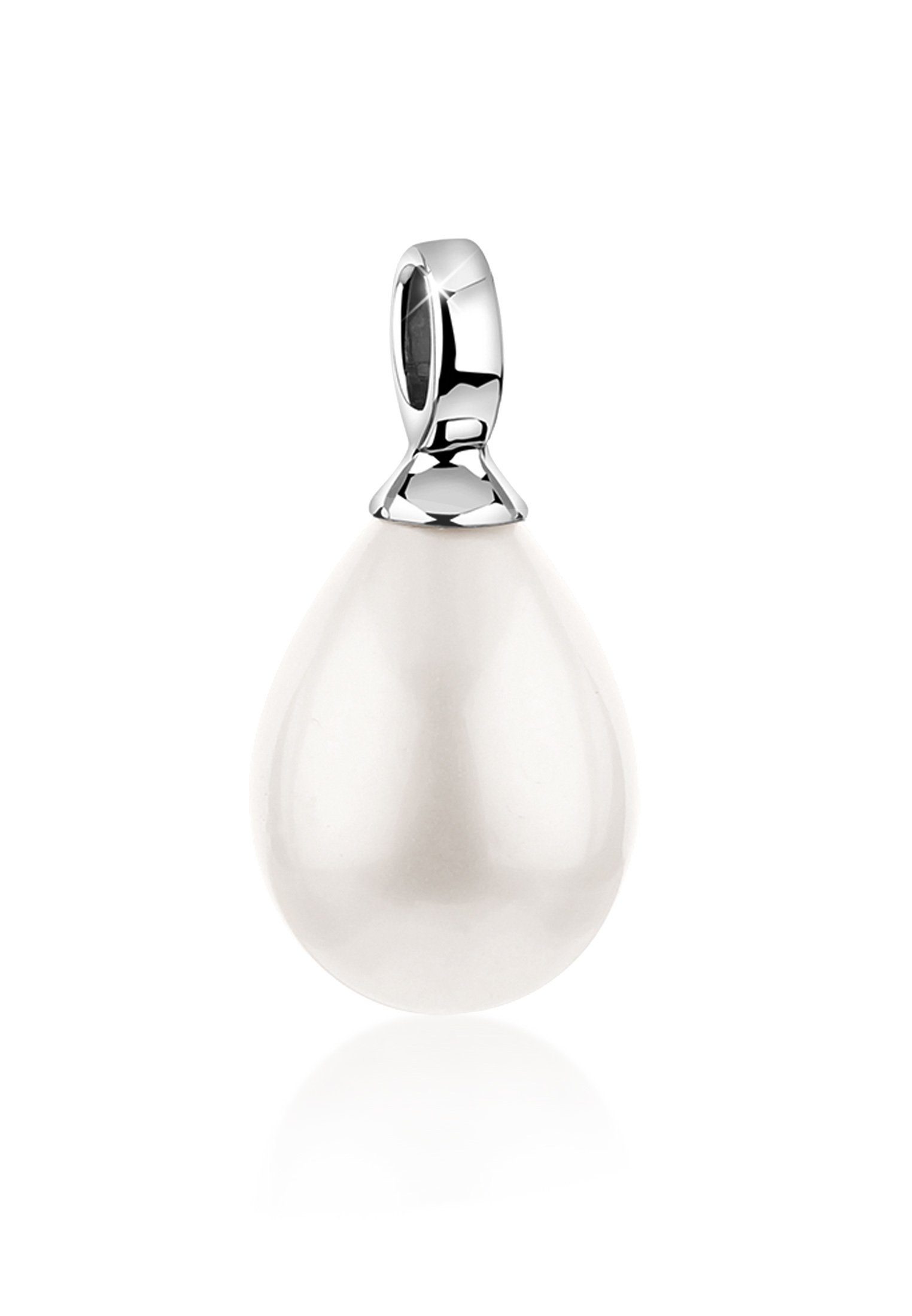 Nenalina Kettenanhänger Muschelkernperle Oval Klassisch Basic günstig online kaufen