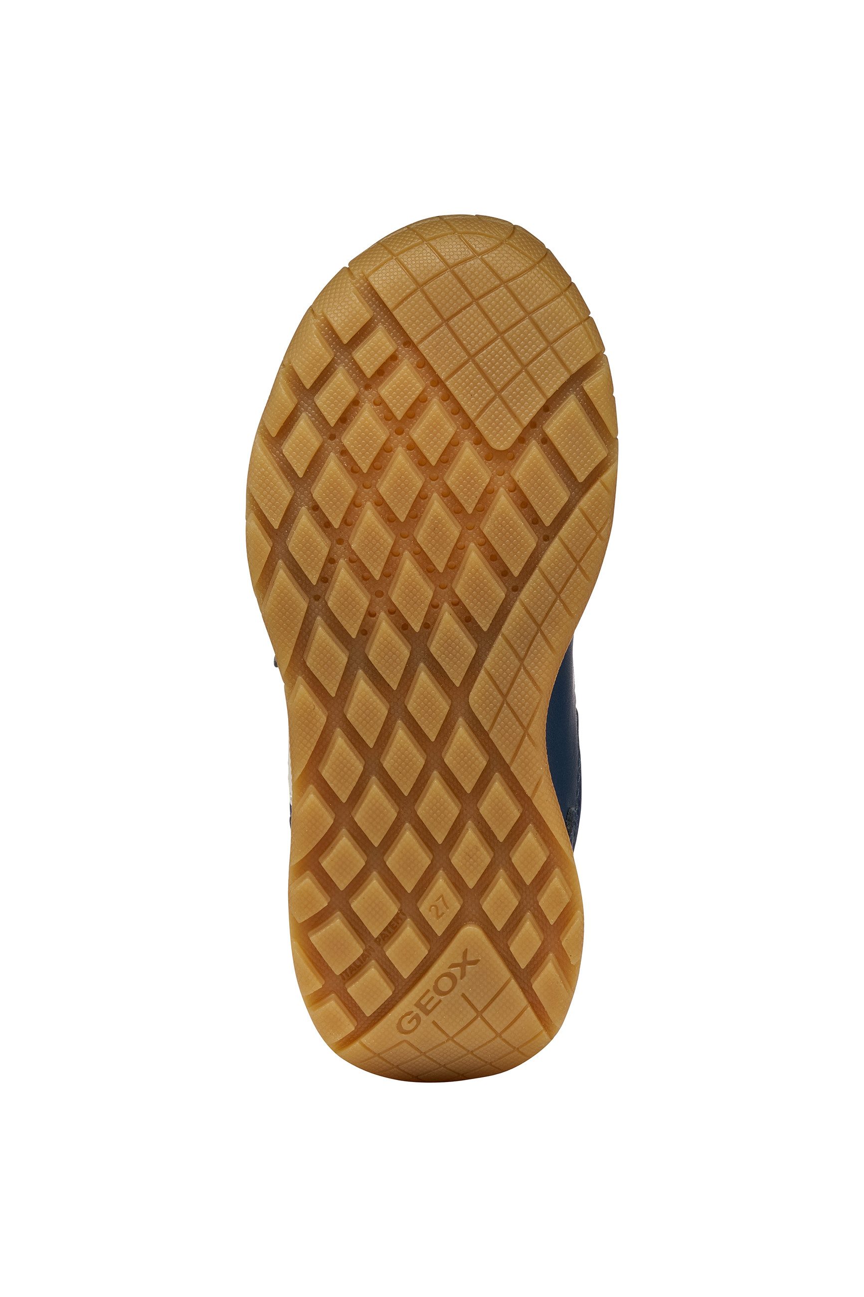 Geox J RANN-E BOY Klettschuh Halbschuh mit Kontrastbesatz, Größenschablone zum Download