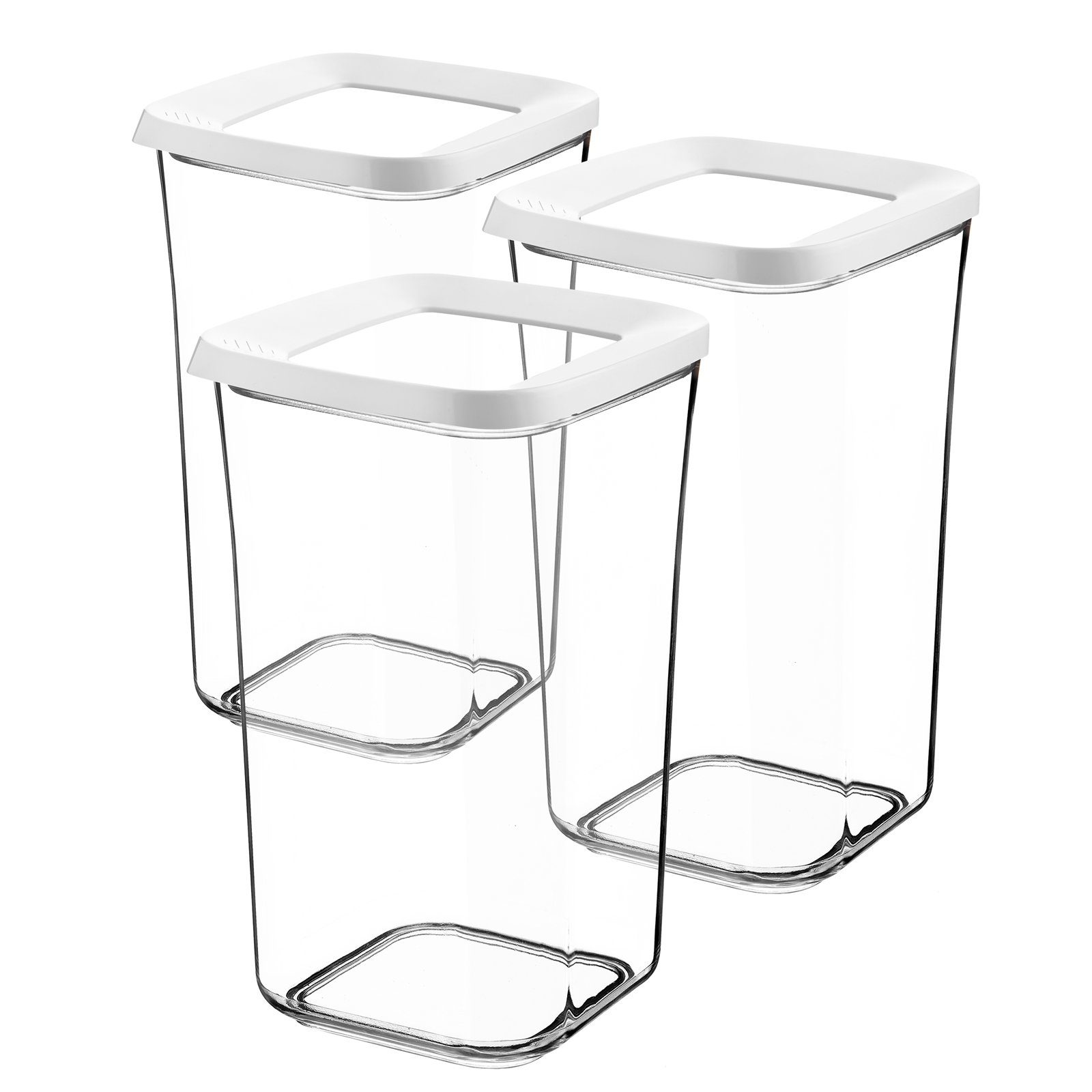 Michelino Vorratsdose Vorratsdosen 3er Set mit Deckel, Kunststoff, (3-tlg., 3 Dosen mit Deckel)