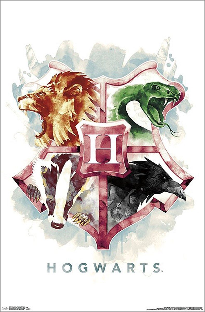 Trends International Poster Harry Potter Poster Hogwarts Illustrated 56,8 x 86,4 cm