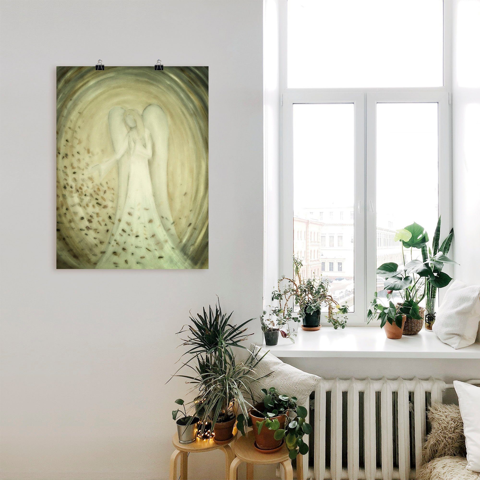 versch. Leinwandbild, St), oder Wandbild Poster Engelbild als Artland Religion (1 II, Wandaufkleber in Größen