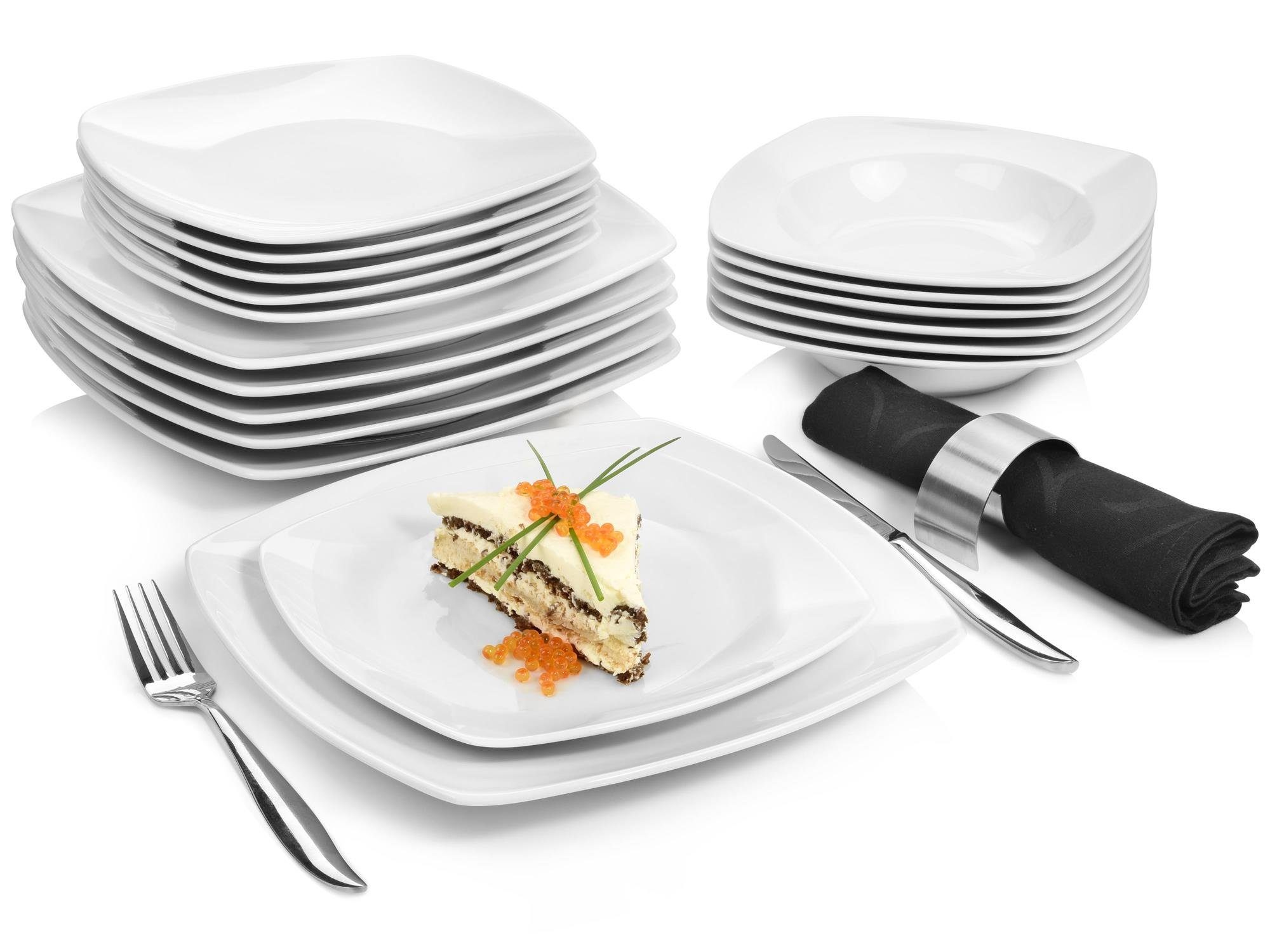 SÄNGER Tafelservice Markant Geschirrset (18-tlg), 6 Personen, Porzellan, spülmaschinengeeignet, Premium Collection