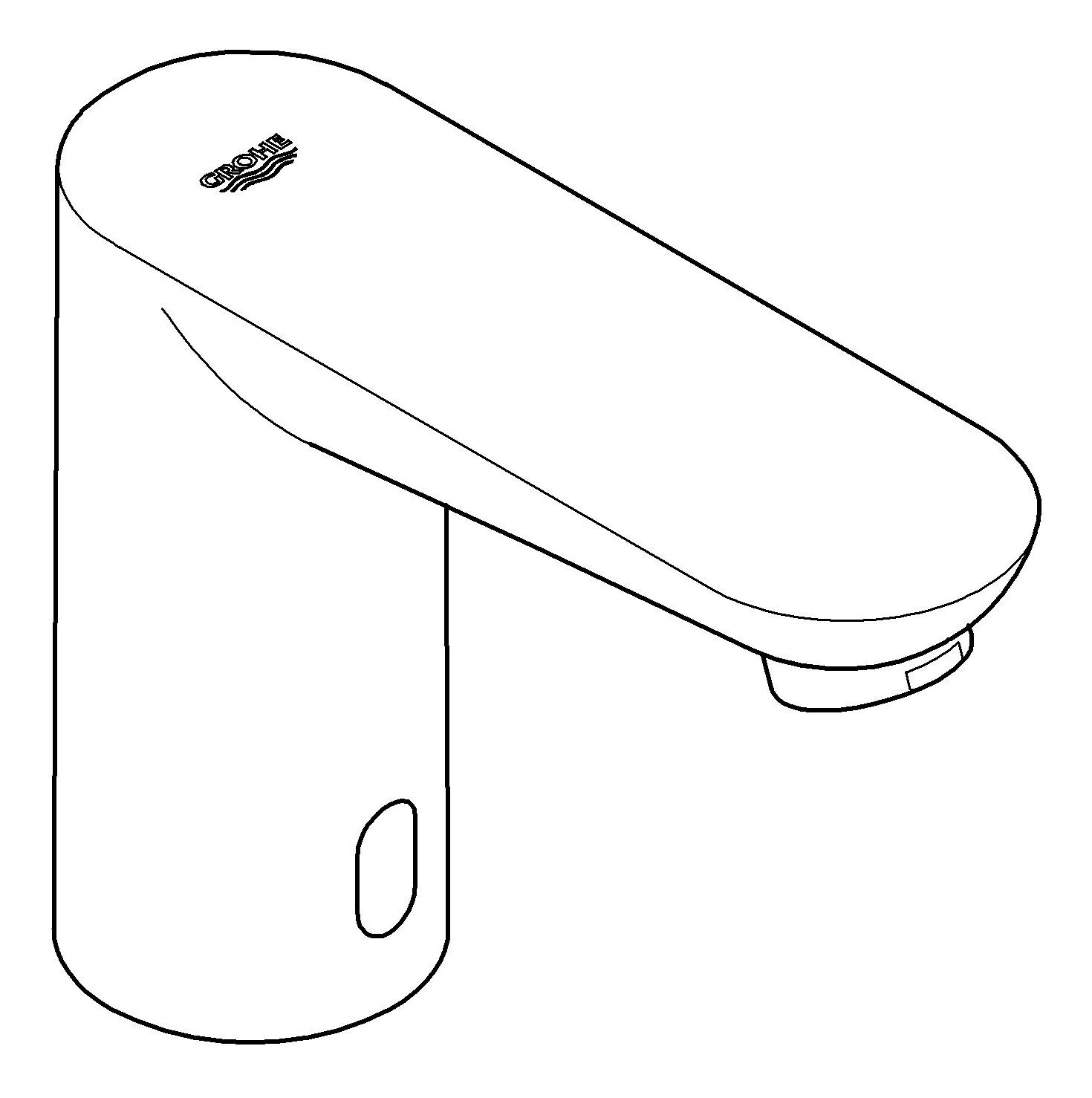 Grohe Waschtischarmatur Eurosmart CE Infrarot-Elektronik f. Waschtisch o. Mischung Batteriebetrieb - Chrom