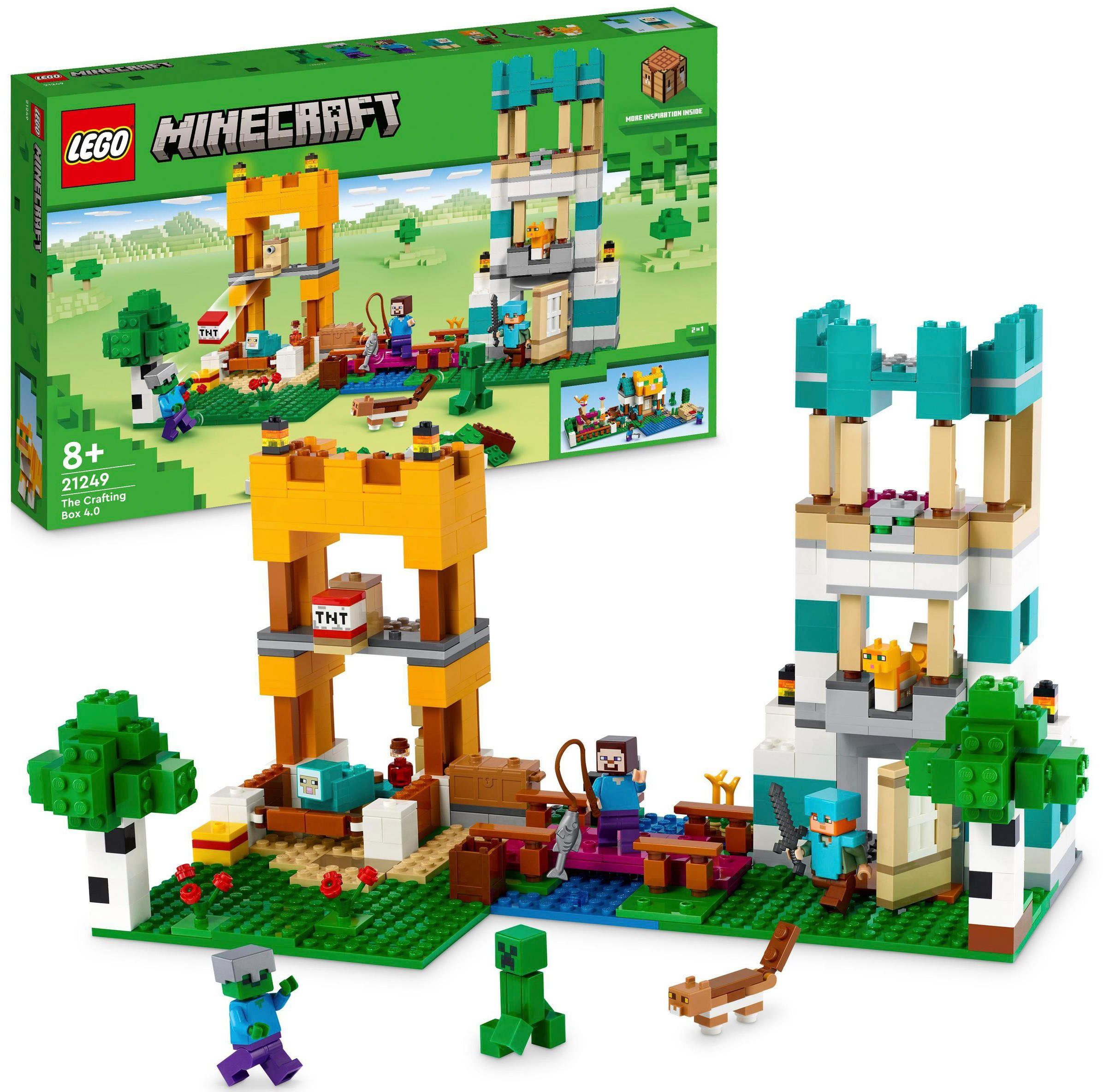 LEGO® Konstruktionsspielsteine Die Crafting-Box 4.0 (21249), LEGO® Minecraft, (605 St), Made in Europe