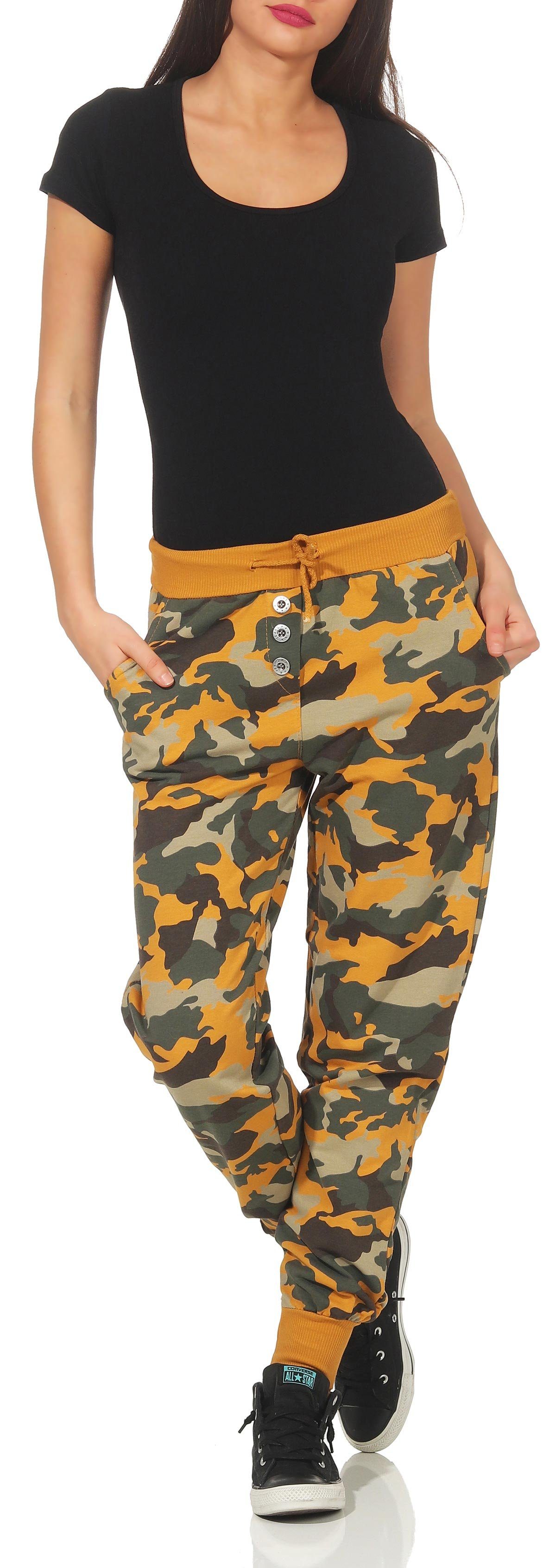 malito more than fashion Jogginghose Malito Damen Sweathose im Camouflage Look, Baggy zum Tanzen, Jogging Sweathose im Camouflage Look