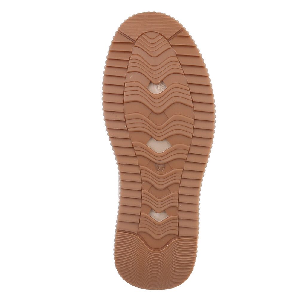 Ital-Design Elegante Damen Plateau-Stiefeletten mit Dekorativem Detail Plateaustiefelette (90457997) Keilabsatz/Wedge Stiefeletten in Beige