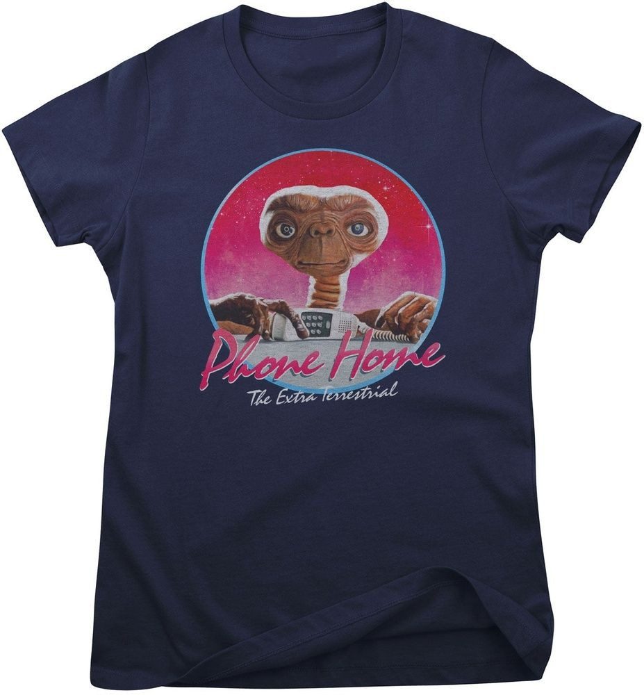 E.T. T-Shirt E.T. Phone Home Retro Circle Girly Tee