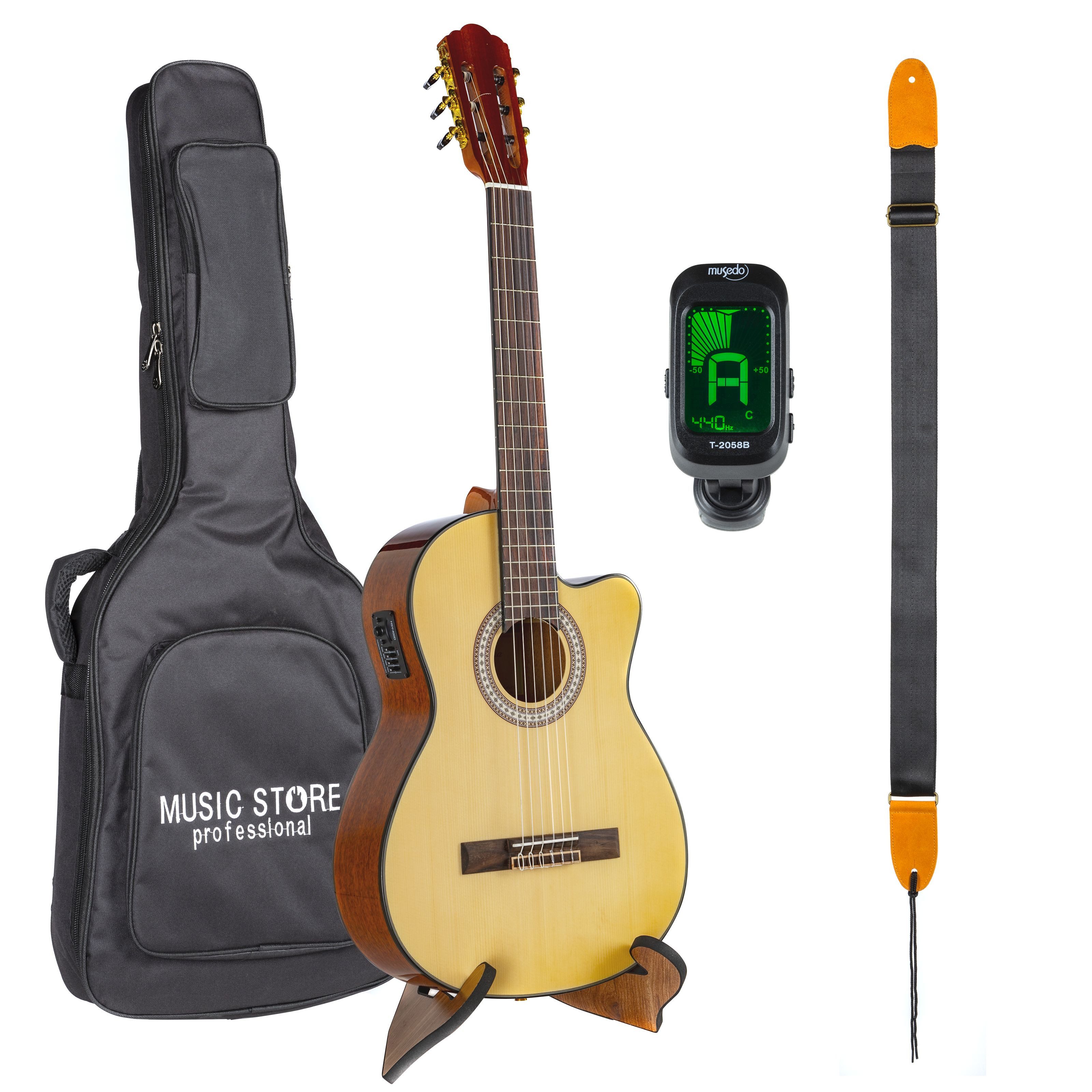 Almeria Konzertgitarre, Konzertgitarren, Konzertgitarren-Sets, Classic Bundle II High Gloss - Konzertgitarren Set