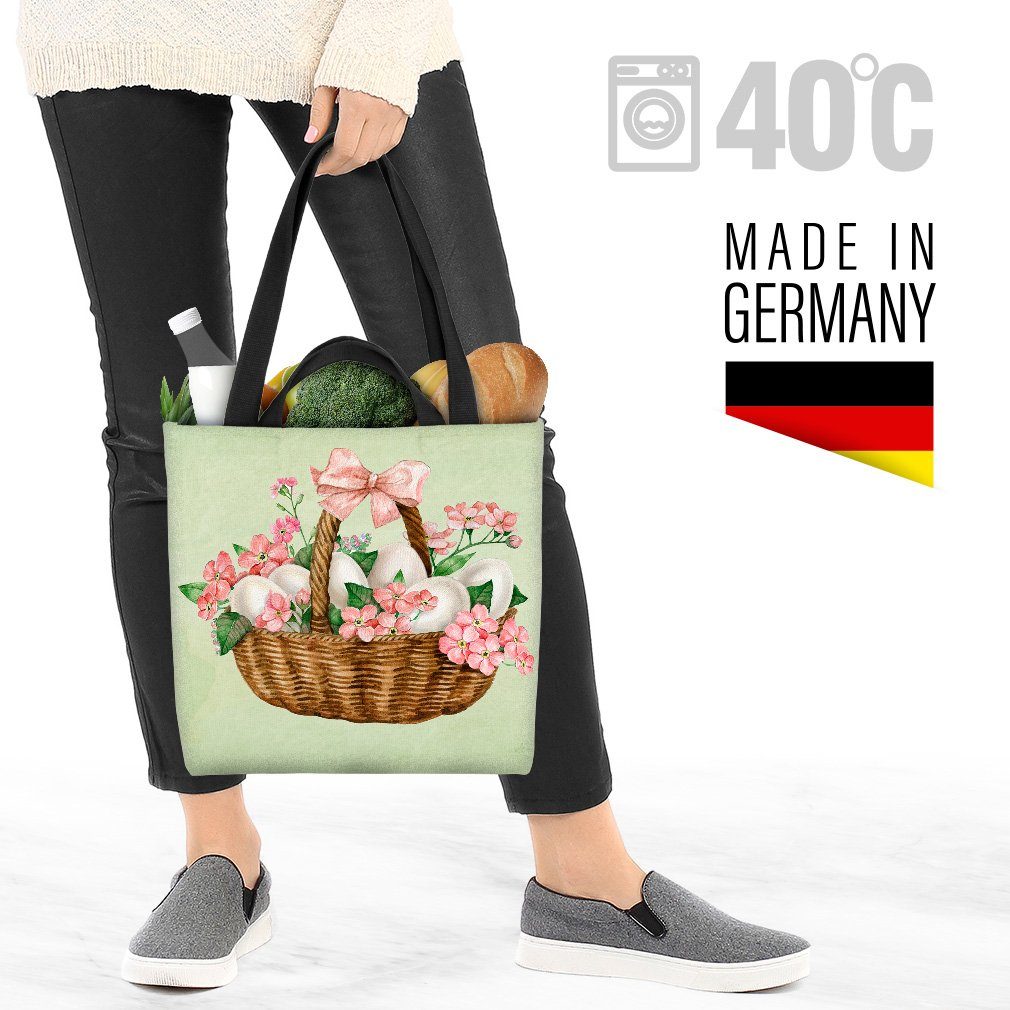 Shopper Tasche VOID (1-tlg), Einkaufstasche Blumen Eierkorb Henkeltasche Ostern Bag