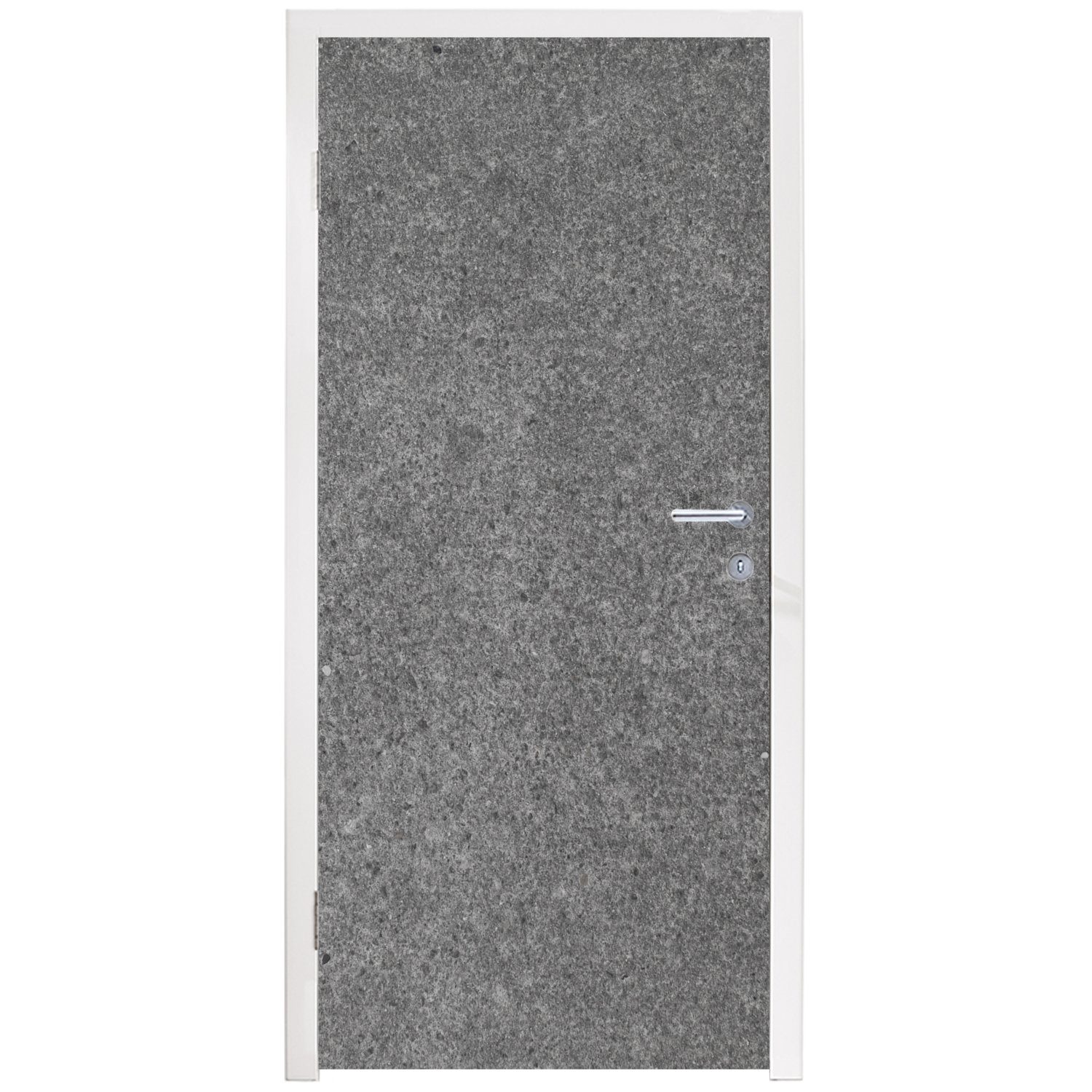cm Stein, - Beton Muster für (1 Wand St), - Matt, - Türaufkleber, MuchoWow bedruckt, Tür, Türtapete Fototapete 75x205