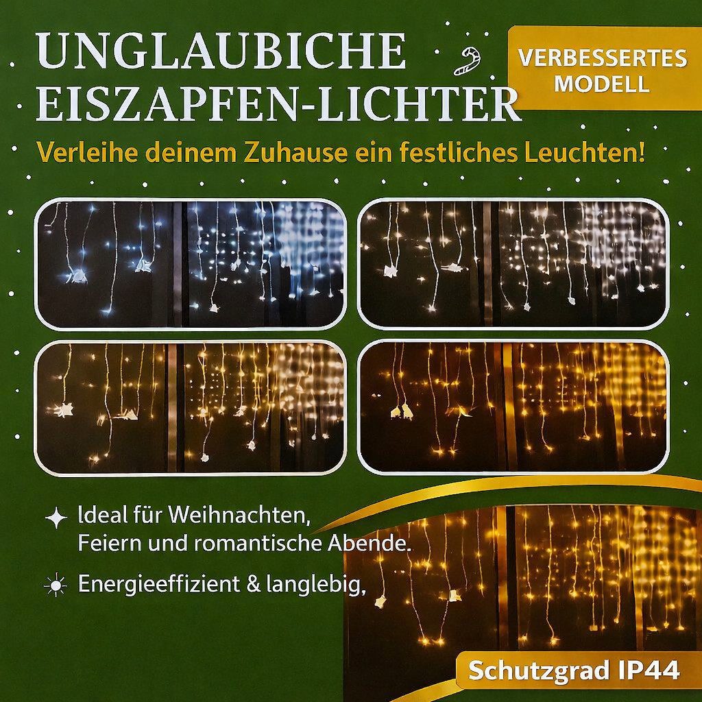 Diyarts LED-Lichternetz, 300-flammig, 15,75m Warm- & Kaltweiß Lichterkette 11 Modi, Timer & Fernbedienung