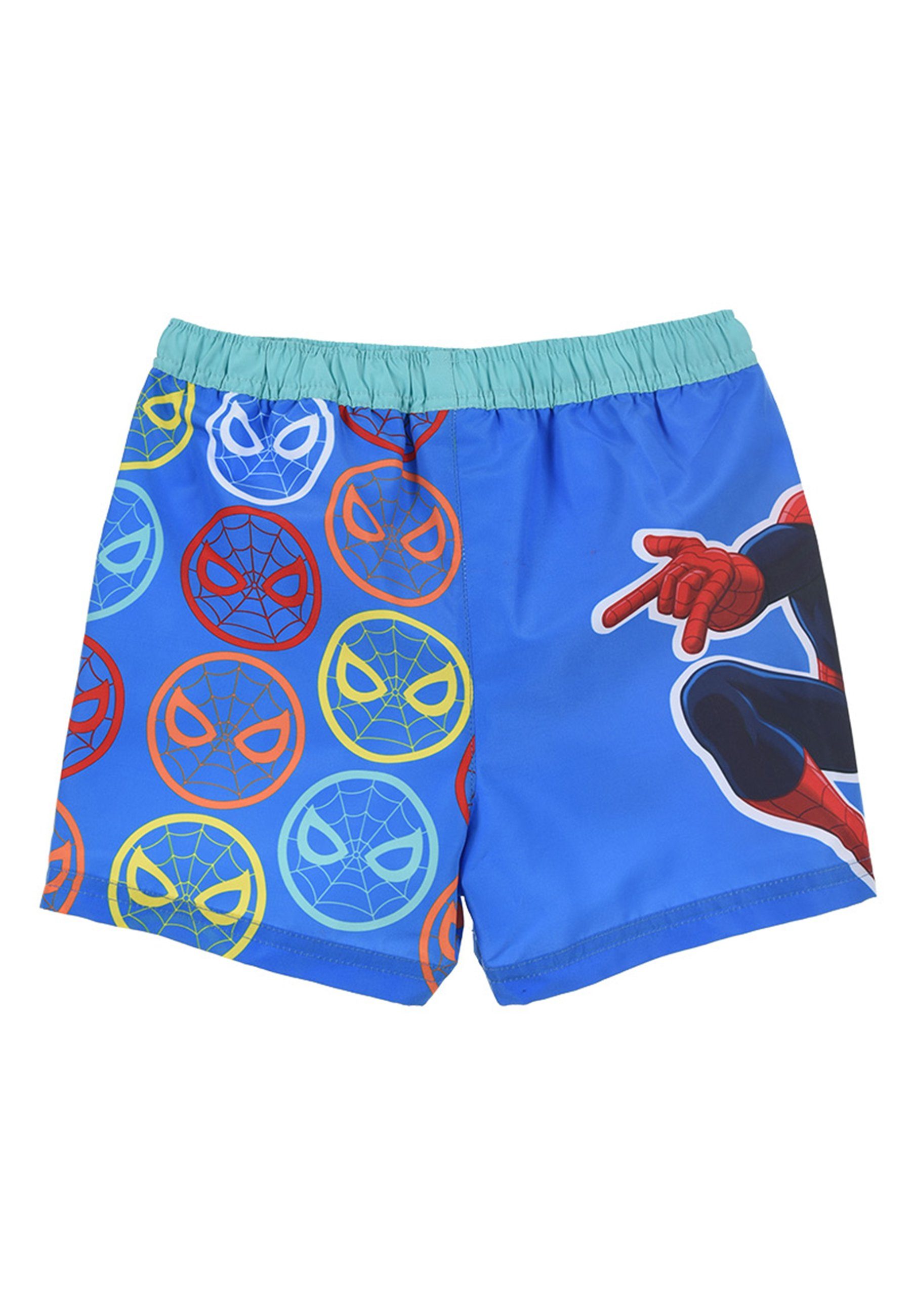Jungen Badehose Marvel Badepants Badeshorts Spiderman Blau Bermuda-Shorts Kinder