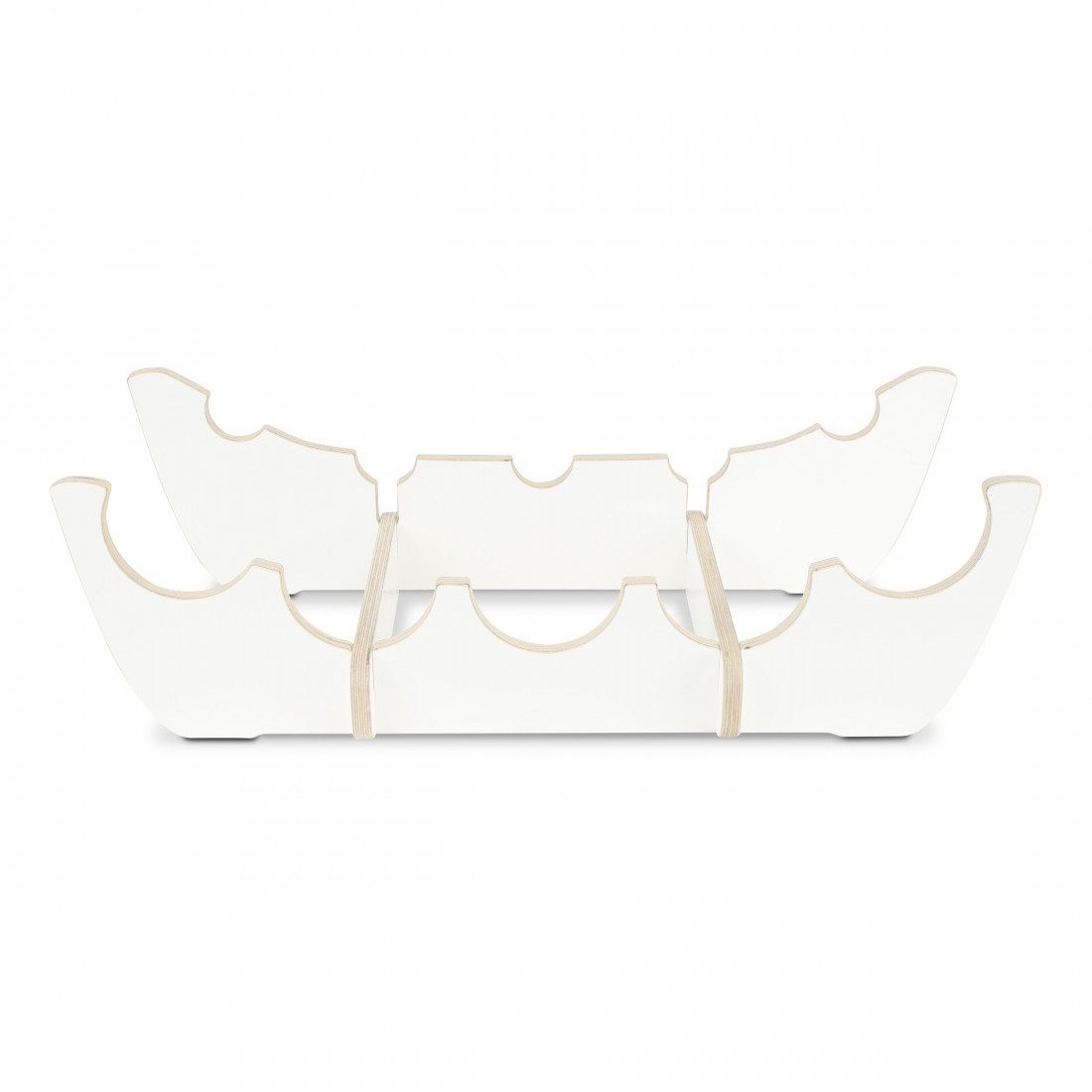 stadtecken Weinregal Weinflaschenhalter aus Holz im Korb-Design, Handgefertigt, Elegantes Design