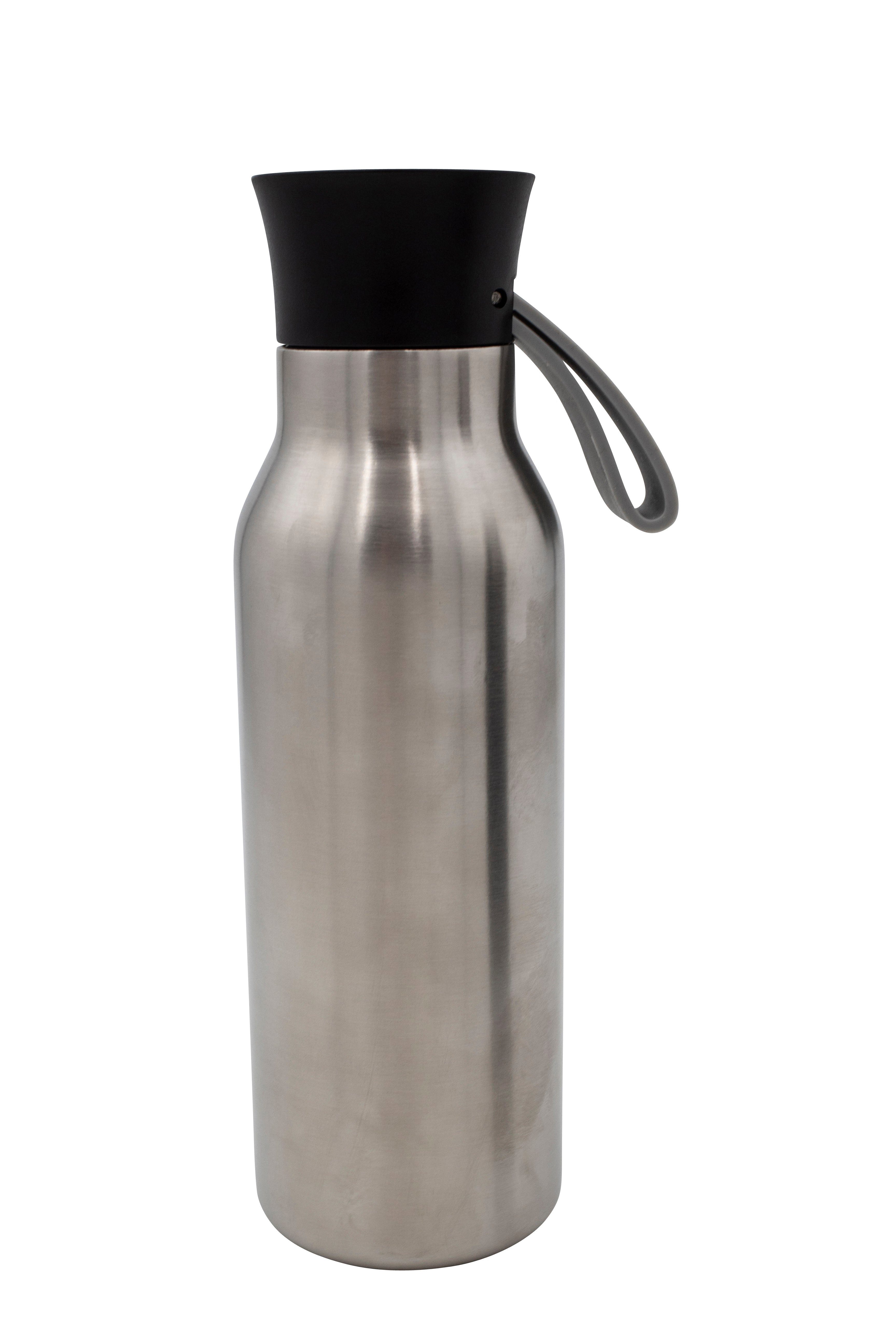Steuber Trinkflasche Trinkflasche Premium Travel 500 ml mit 360° Trinkverschluss, Doppelwandige Edelstahl-Thermoflasche mit 360° Klick-Trinkverschluss
