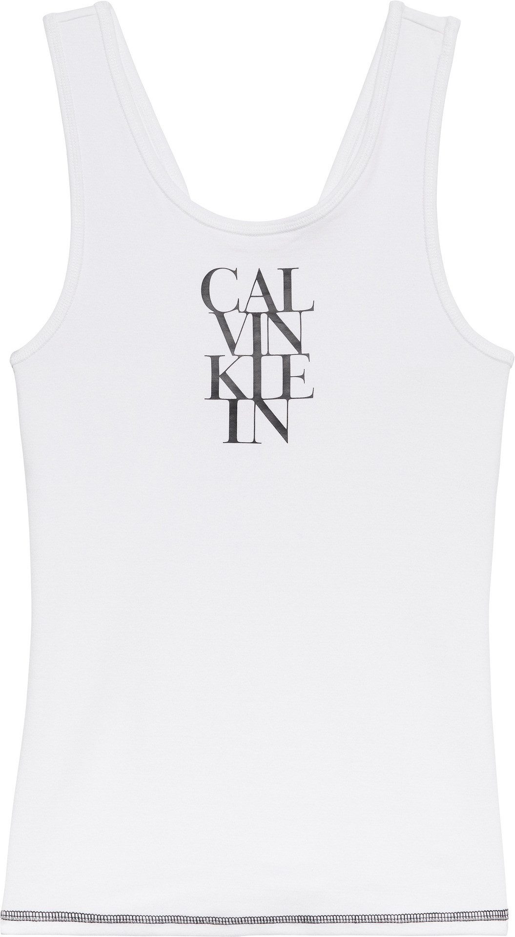 Calvin Klein Jeans Tanktop SL COTTON RIB SOLID TANK Mit tiefem Rundhalsausschnitt