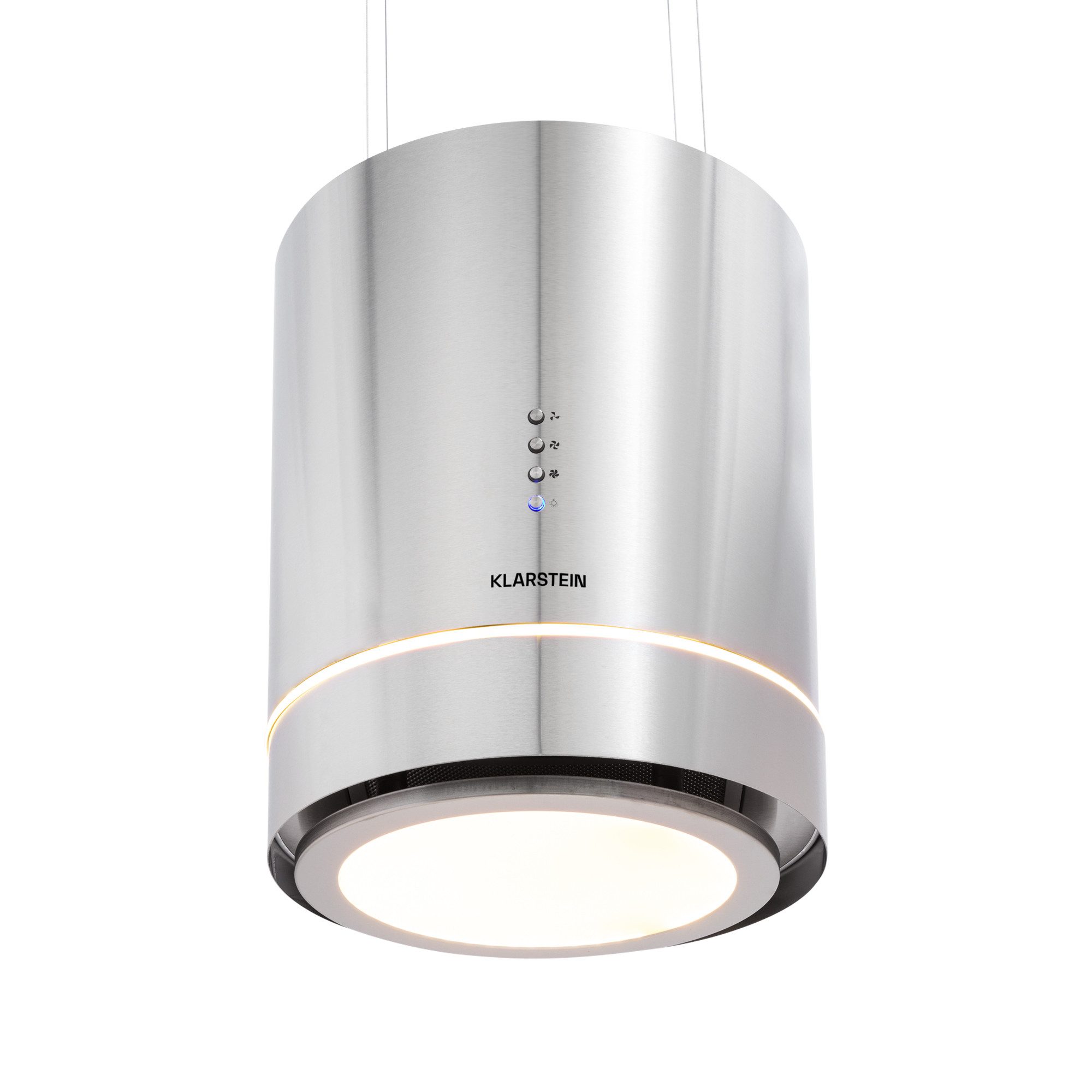Klarstein Deckenhaube Tron Ambience Tron Ambience, Ambience Inselabzugshaube 38cm Umluft 540m³/h LED Edelstahl