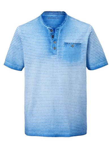 Babista Henleyshirt im Used-Look, Gefärbt und gewaschen für einen