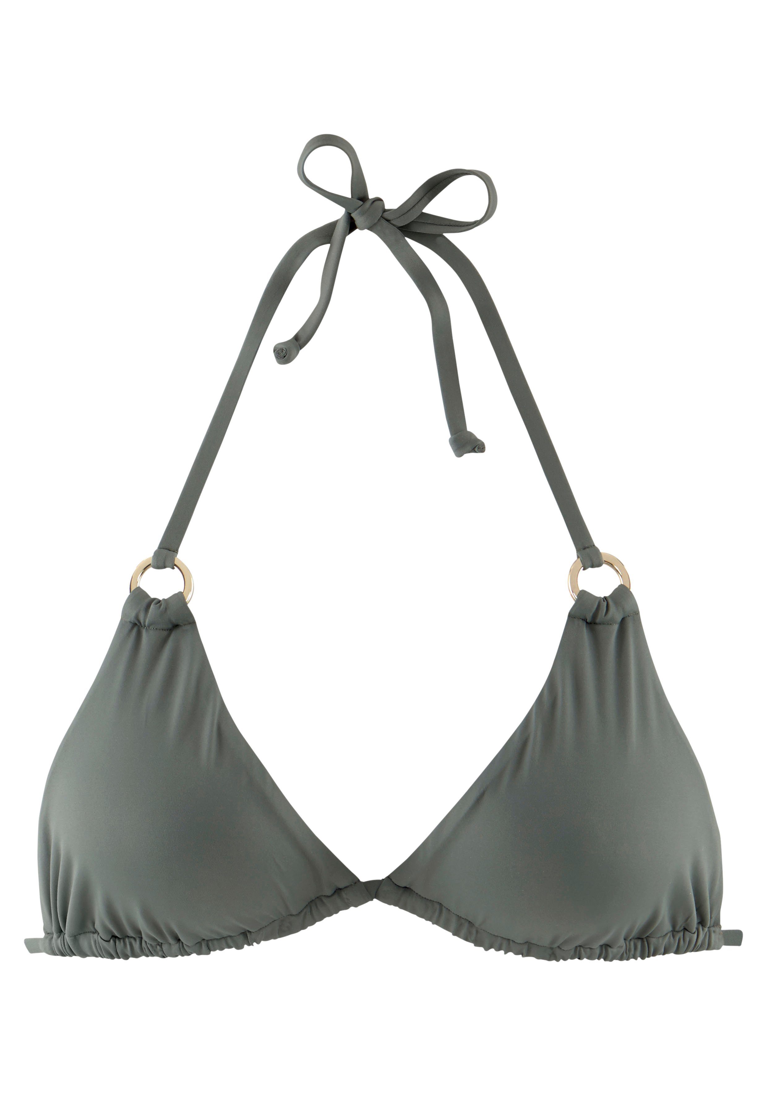 LASCANA Triangel-Bikini-Top Italy, mit Zierringen günstig online kaufen