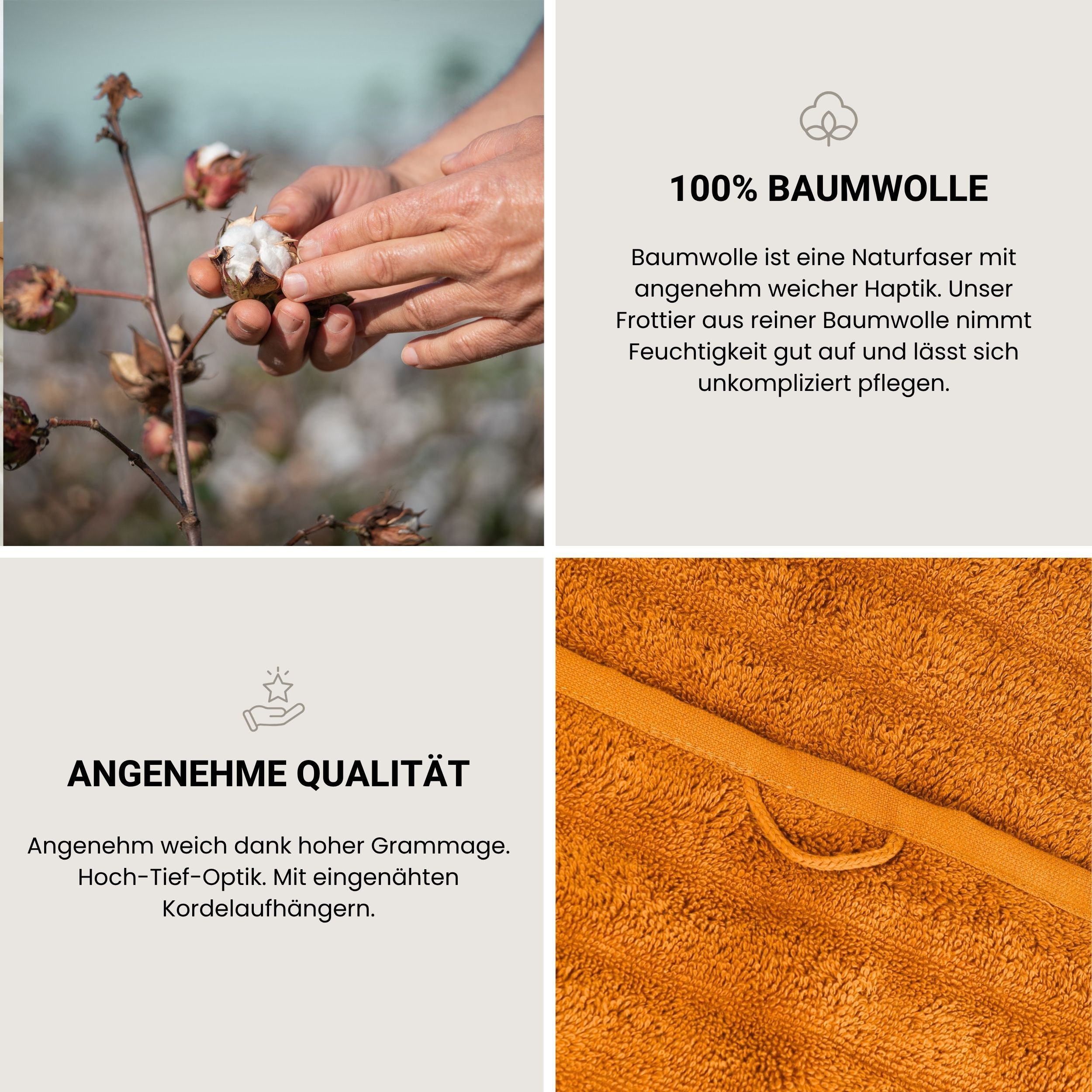 Schiesser Gästehandtücher Neapel aus 100% Baumwolle mit eleganter Hoch-Tief-Optik, Frottier (5-St), OEKO-TEX® MADE IN GREEN