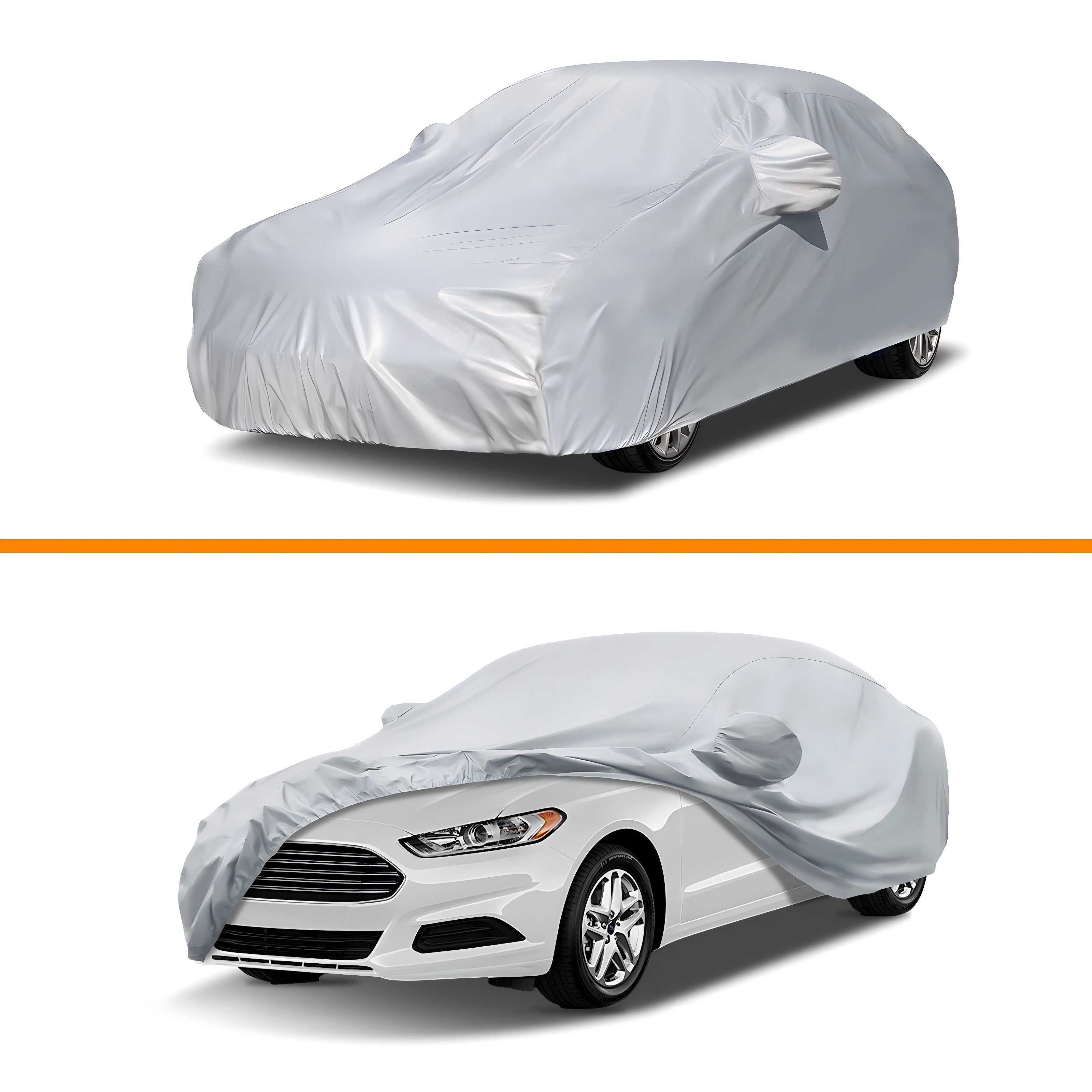 MIBODE Autoplane Autoplane Autoschutzhülle Auto Abdeckplane Car Cover Autoplane Silber – Bild 5 von 5