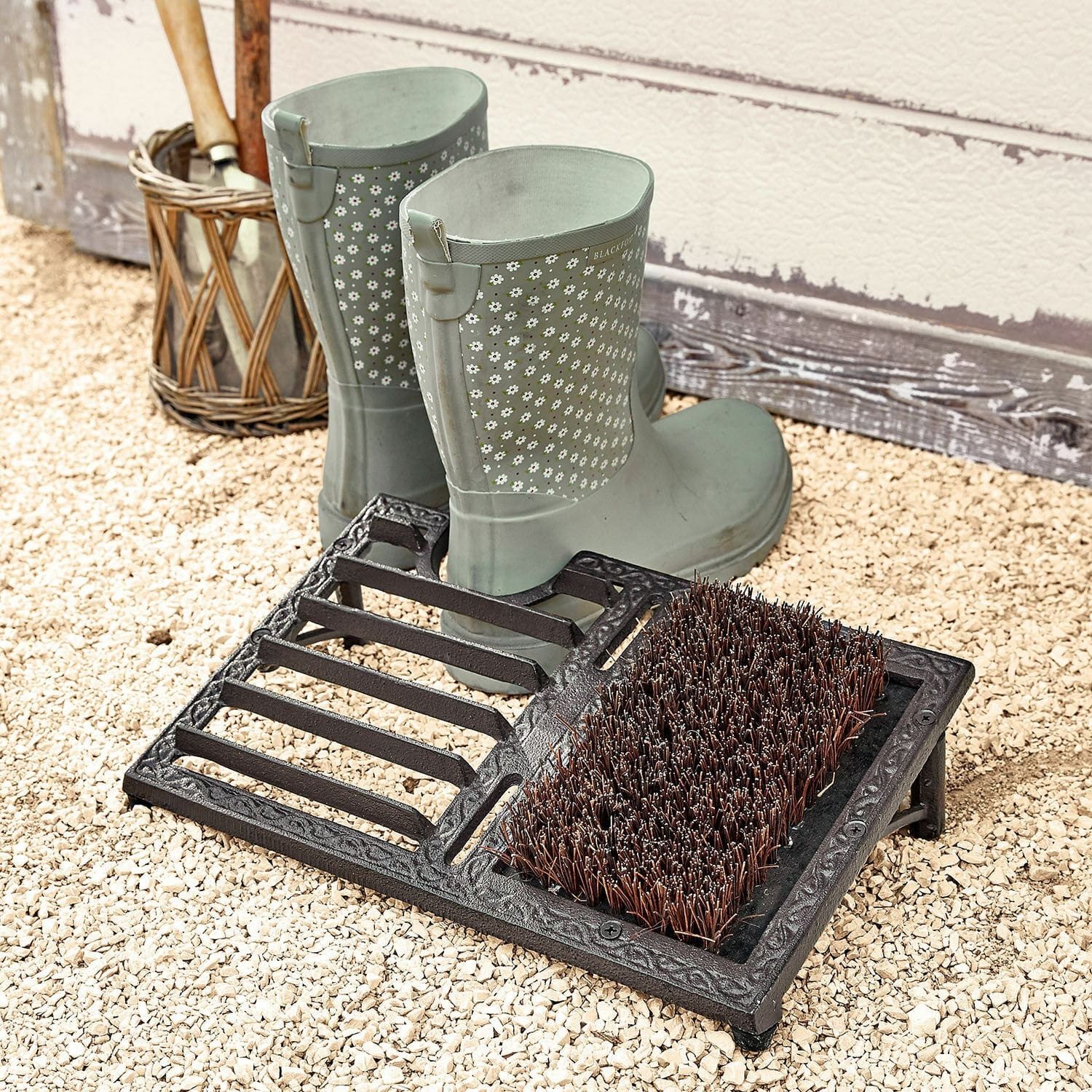 Mirabeau Gartenfigur Schuhabstreifer Boitron braun günstig online kaufen