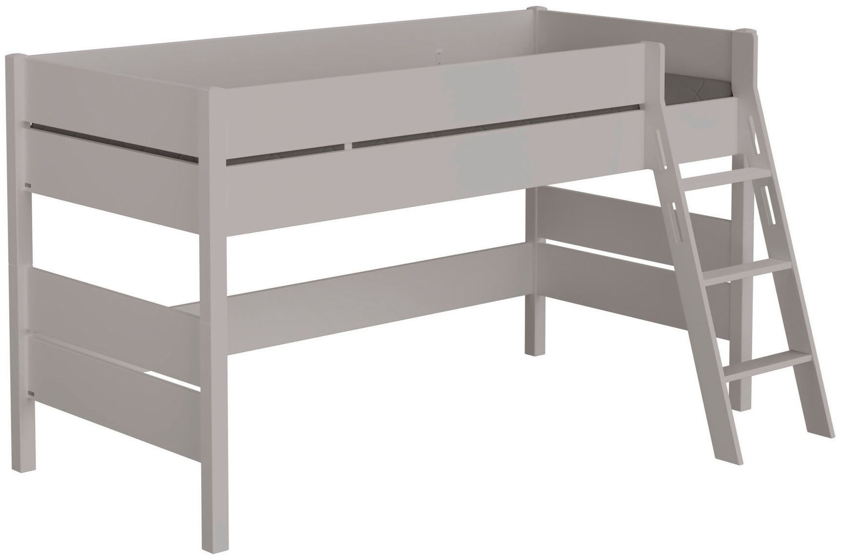 PAIDI Spielbett TIAGO in verschiedenen Größen und Farben, mit Leiter (Höhe 120 / 160 cm, 120 kg Tragkraft, 5 Jahre Garantie), Rausfallschutz, geprüfte Sicherheit, umbaubares Bett mit Massivholz