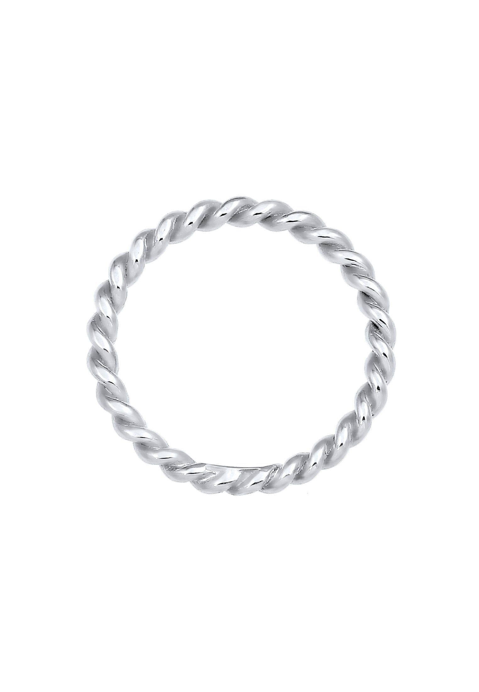 Nenalina Fingerring Gedreht Kordel Spirale Basic Schlicht 925 Silber